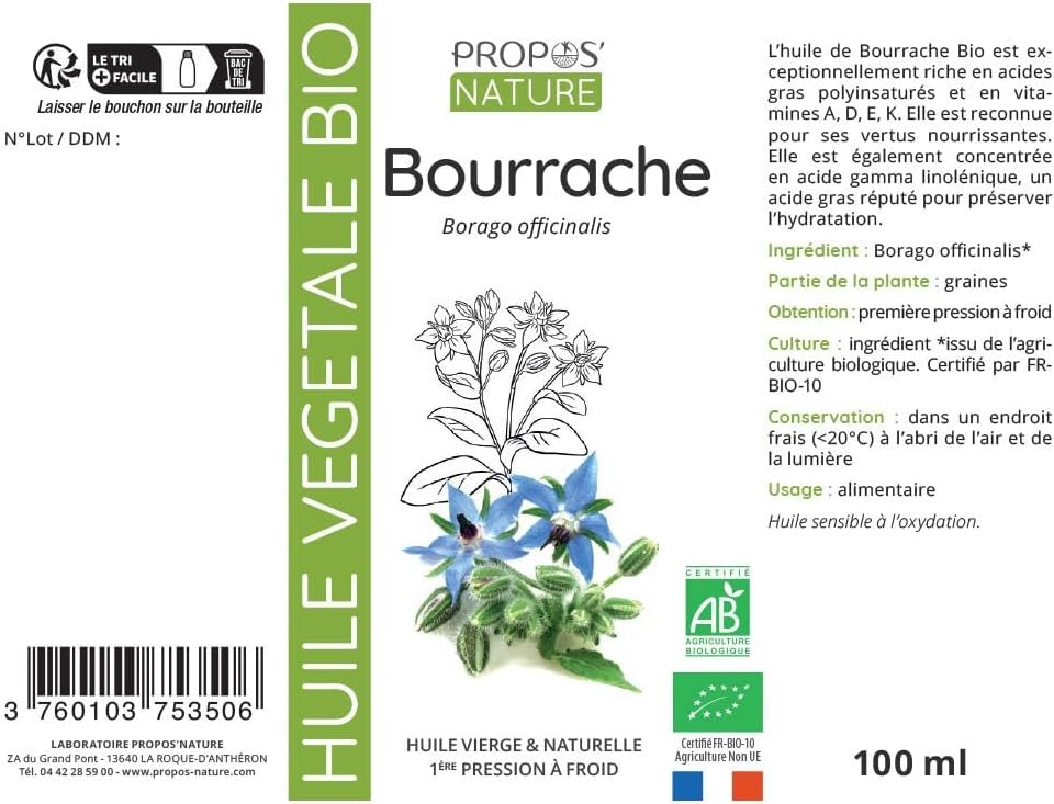 BURAGE VEGETAL OIL 100 ml - Image 4