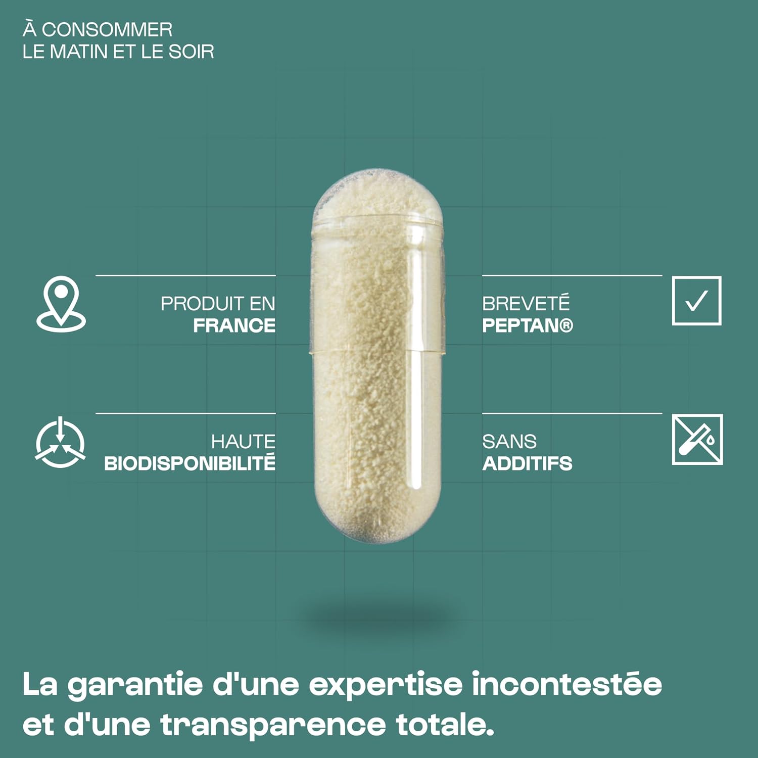 Nutrielement Collagen Peptide Type 1 120 Capsules - 3200mg Hydrolyzed Collagen per Dose - Dietary Supplement Tendons, Joints, Skin and Hair | Nutrielement By Nutrimuscle - Image 5