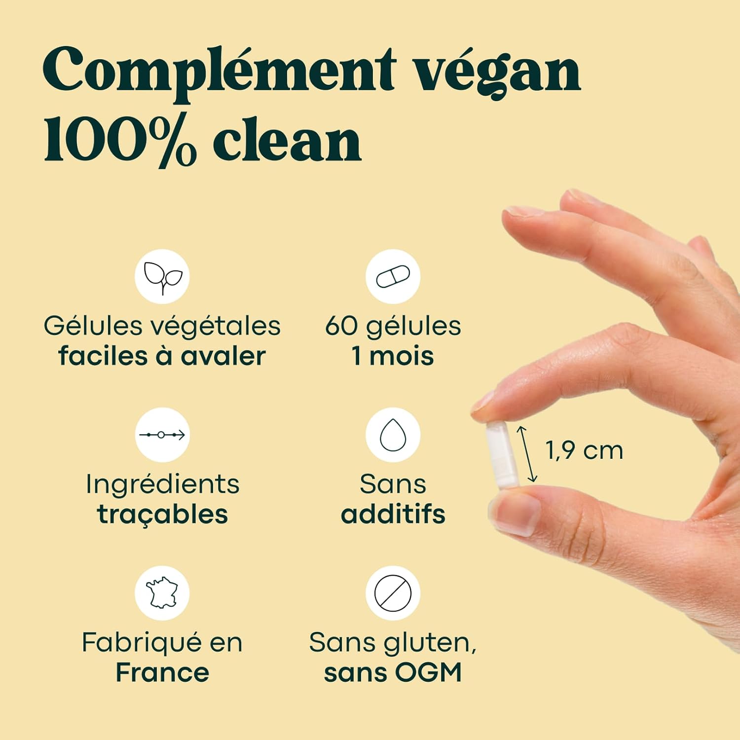 Vitamin C 1000mg, Reduces Fatigue and Supports the Immune System, 1 Month Cure, 60 Vegetable Capsules, 100% Pure Ascorbic Acid, Made in France, Essentials by Novoma - Image 5