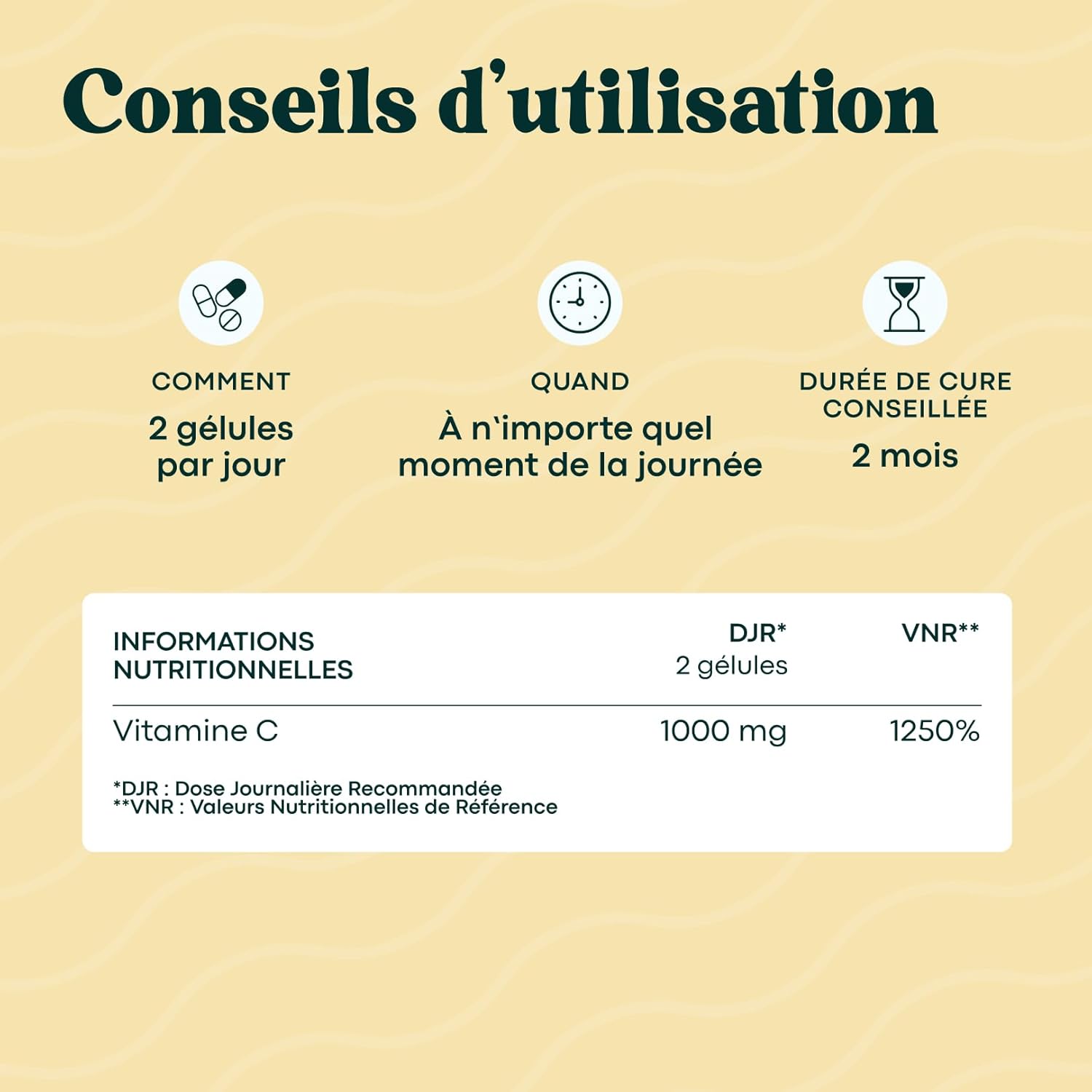 Vitamin C 1000mg, Reduces Fatigue and Supports the Immune System, 1 Month Cure, 60 Vegetable Capsules, 100% Pure Ascorbic Acid, Made in France, Essentials by Novoma - Image 6