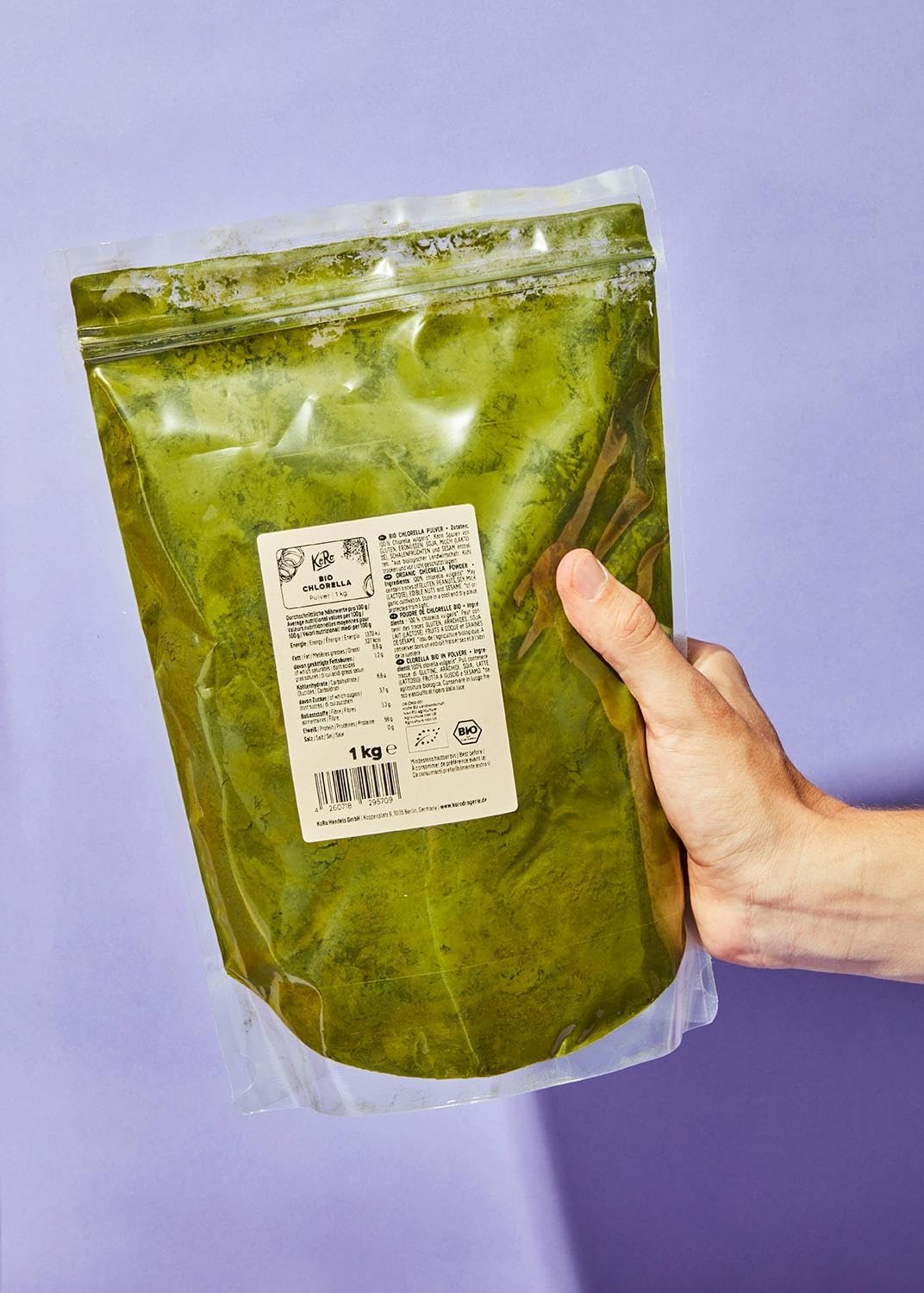 KoRo - Organic Chlorella Powder 1kg - 100% Chlorella - Vegan - Rich in Protein - Image 8