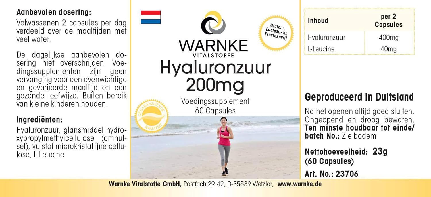 Hyaluronic Acid 200mg - 60 capsules - High dosage | Warnke Vitalstoffe - Quality from German pharmacies - Image 7
