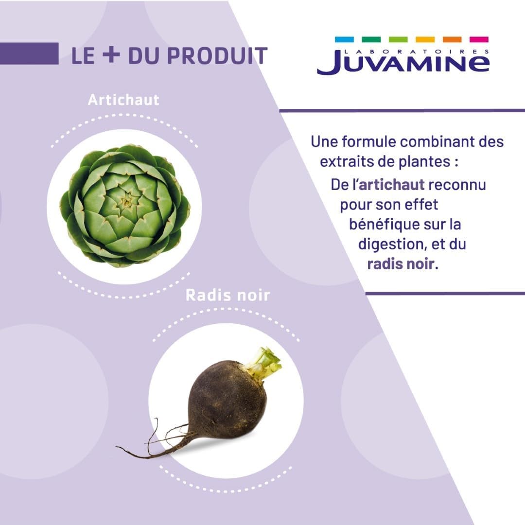 JUVAMINE - Artichoke and Black Radish - Liver Wellness - Contributes to the proper functioning of the Digestive and Hepatic System - 2 Month Format - 120 Capsules of vegetable origin - Image 6