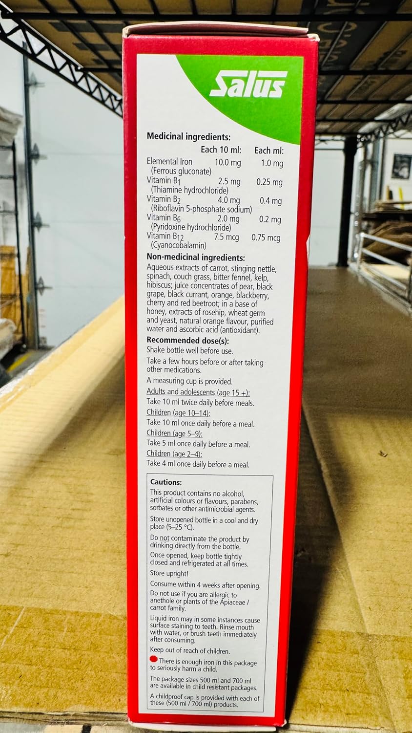 Salus Floradix® Iron + Plants – Anti-Fatigue Liquid Formula Rich in Iron – Enriched with Vitamin C for Good Absorption – 250 ml - Image 4