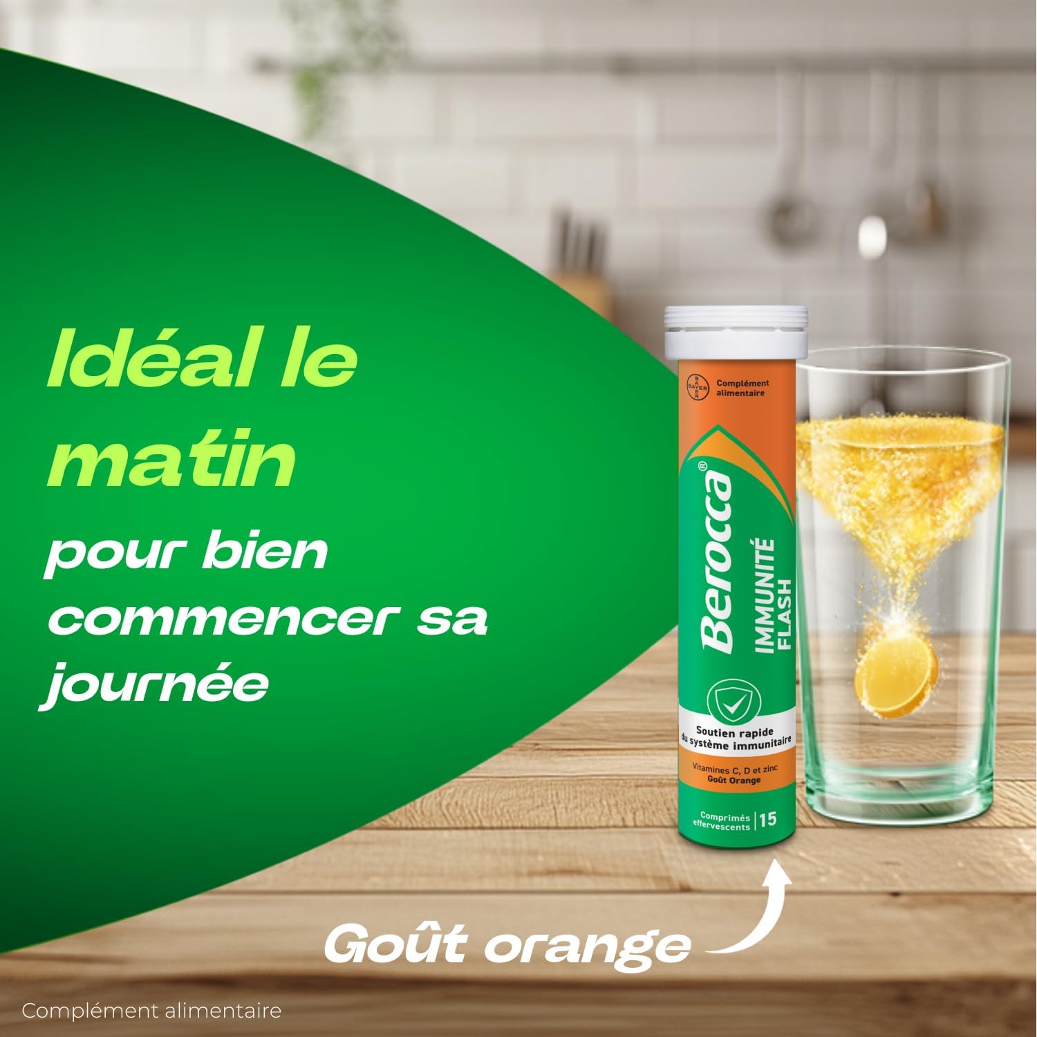 Berocca Flash Immunity - Immune System Support - Food Supplement Immunity - Zinc, Vitamin D & C - Multivitamins and Minerals - Orange Taste - Maxi Format 60 Effervescent Tablets - Image 11