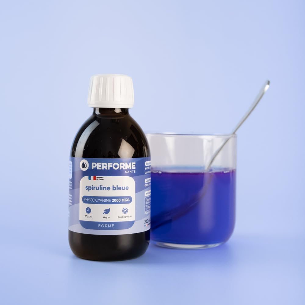 French Phycocyanin • Liquid Blue Spirulina • Concentrated at 2000mg/l • Immunity & Form • Maintenance 20 days • Pleasant taste • 100% Natural • Expert FR n°1 • Performe - Image 4