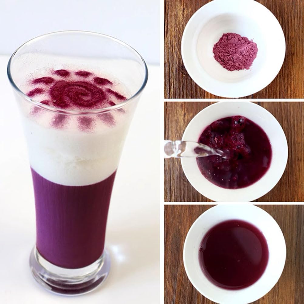 100% Freeze-Dried Acai Powder 100/3.52oz, 100G Pure Pure Acai Berry Pulp, Ideal for Acai Berry Bowls, Yogurts, Smoothies, etc., - Image 5