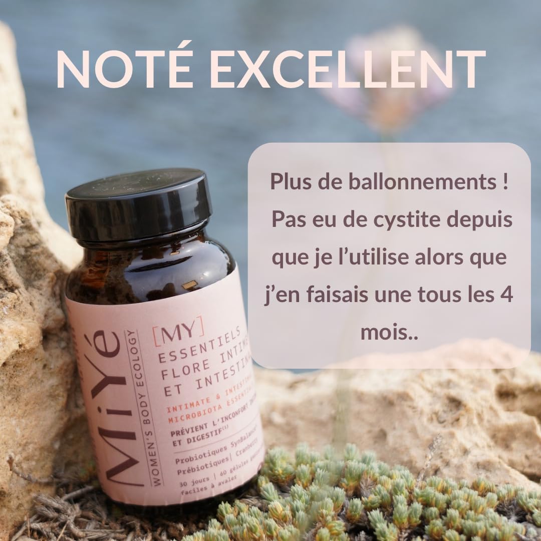MiYé | Probiotic intestinal & intimate flora Patented | 4 prebiotic strains & probiotics | 60 gastro-resistant capsules | 1 month - Image 3