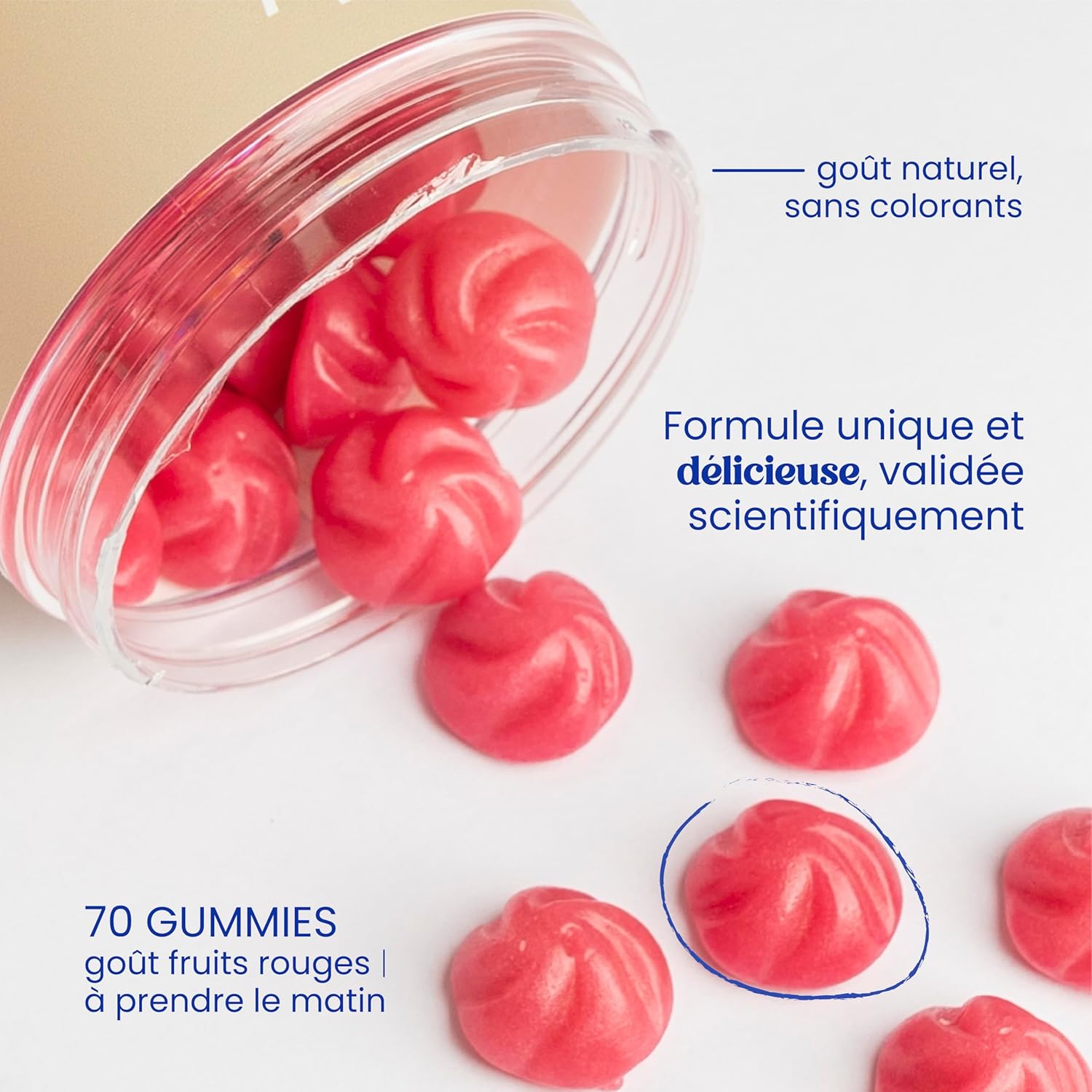 Jelly Pills Gummies Magnesium 180 mg + Vitamin B6 - 70 Vegan Gummies - No Added Sugars - Red Fruit Taste - Reduce Fatigue & Burnout - Image 5