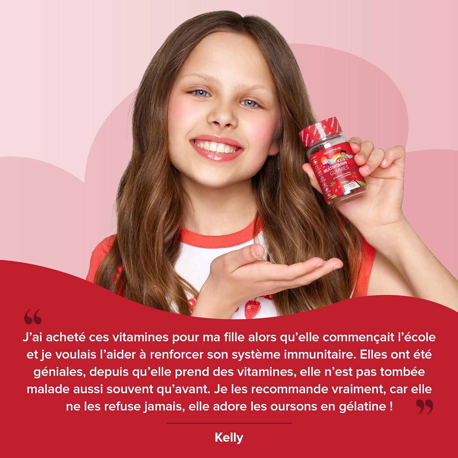 Children's Multivitamin Gums – 13 Essential Vitamins for Immunity, Growth & Energy – Gelatin Free, Gluten Free, Vegan – 30 Vitamin Erasers for Children Aged 3 and Above – Novomins - Image 12