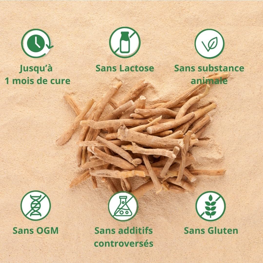 Ashwagandha Patented KSM-66™ + Magnesium and Tryptophan - Extra Strength: 5% withanolides - Stress, Sleep, Energy, Wellness - 60 Vegan Capsules 900mg - Superior Quality - Image 6