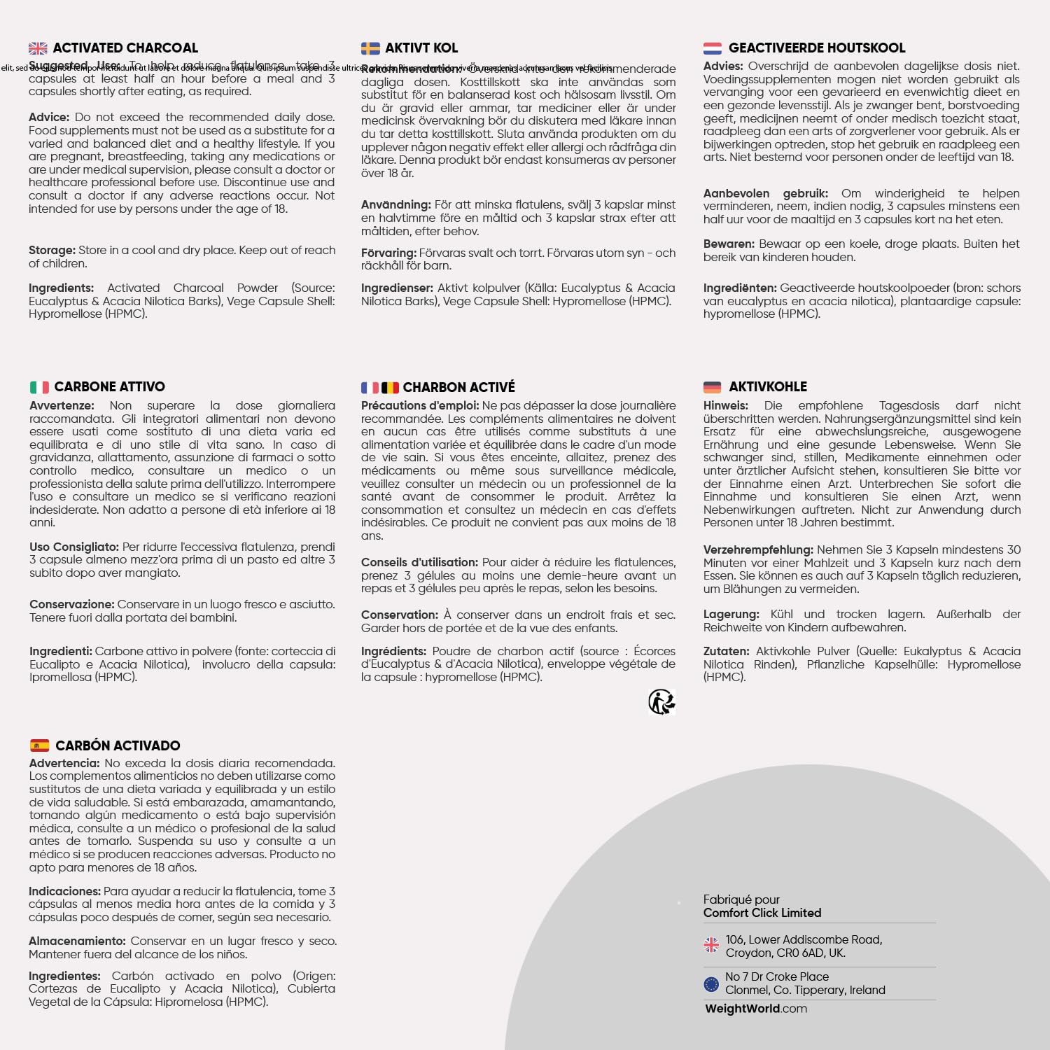 Vegetable Activated Carbon 2000mg, Active Formula, 180 Capsules For 1 Month, Vegan, Gluten Free, Activated Vegetable Carbon Eucalyptus Capsules, Alternative to Powders - Image 7