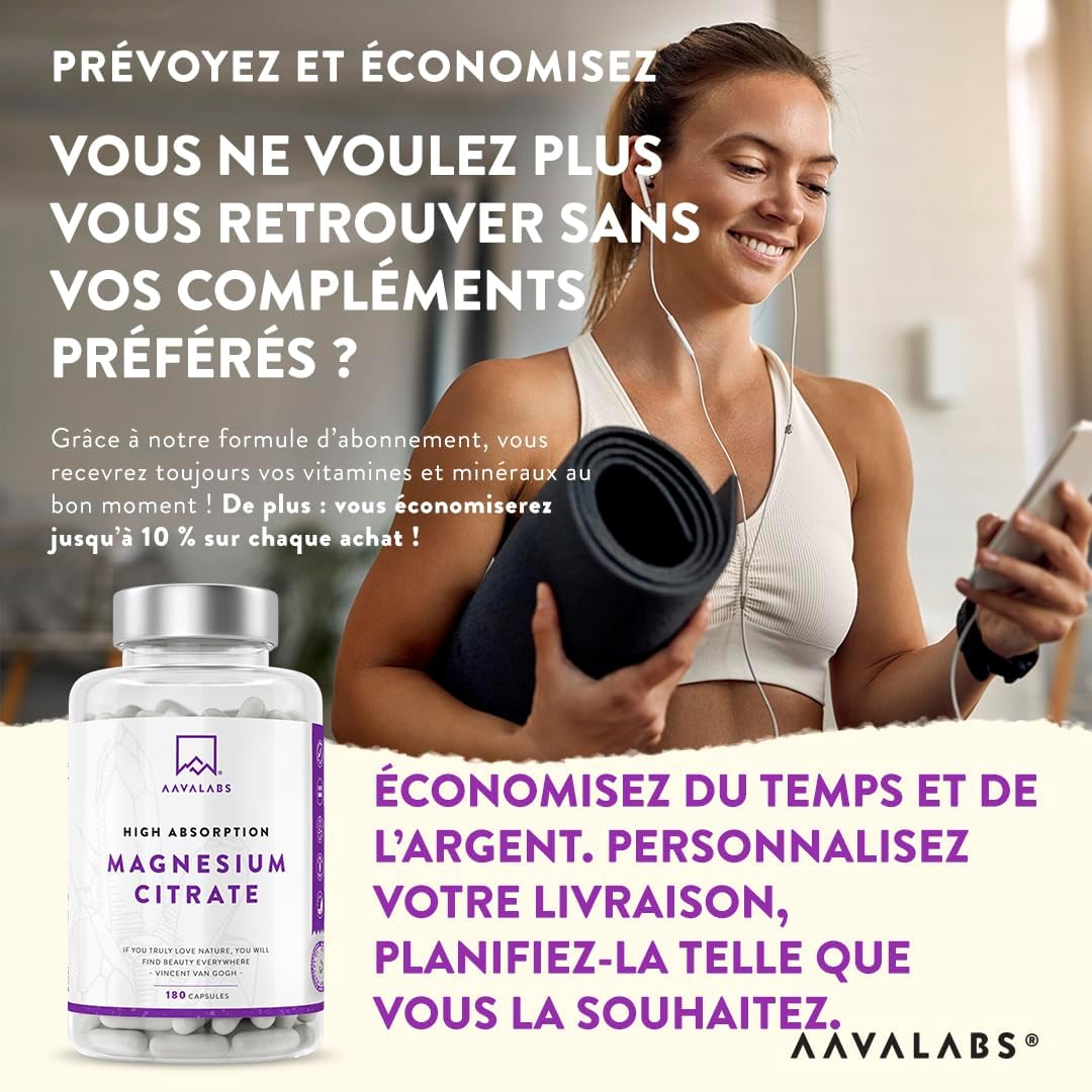 Magnesium Citrate 2400mg including 360mg of Elemental Magnesium per daily dose - High Content Vegan Magnesium Citrate Dietary Supplement - Suitable for Athletes - 2 Months of Cure - 180 Capsules - Image 8