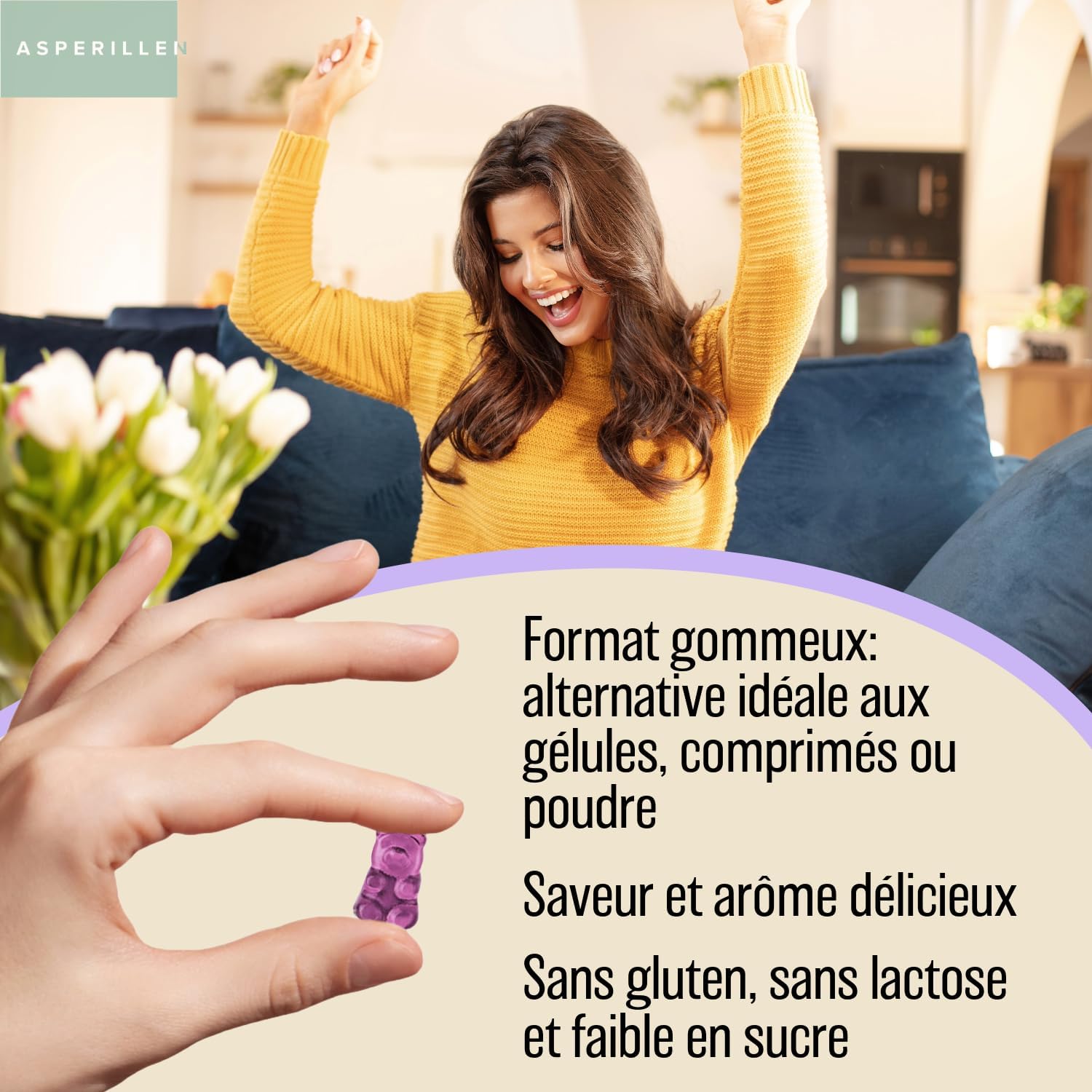 Hydrolysed Marine Collagen Gums with Magnesium + Hyaluronic Acid + Coenzyme Q10 + Vitamin C - For Skin, Hair, Joints and Bones - Collagen Gummies - 60 Units - Image 4