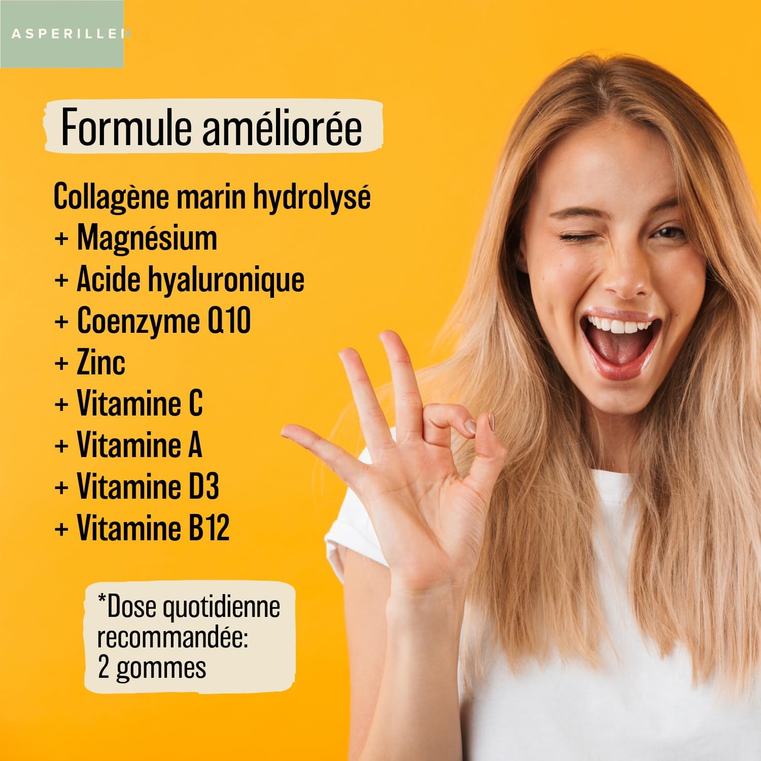 Hydrolysed Marine Collagen Gums with Magnesium + Hyaluronic Acid + Coenzyme Q10 + Vitamin C - For Skin, Hair, Joints and Bones - Collagen Gummies - 60 Units - Image 5