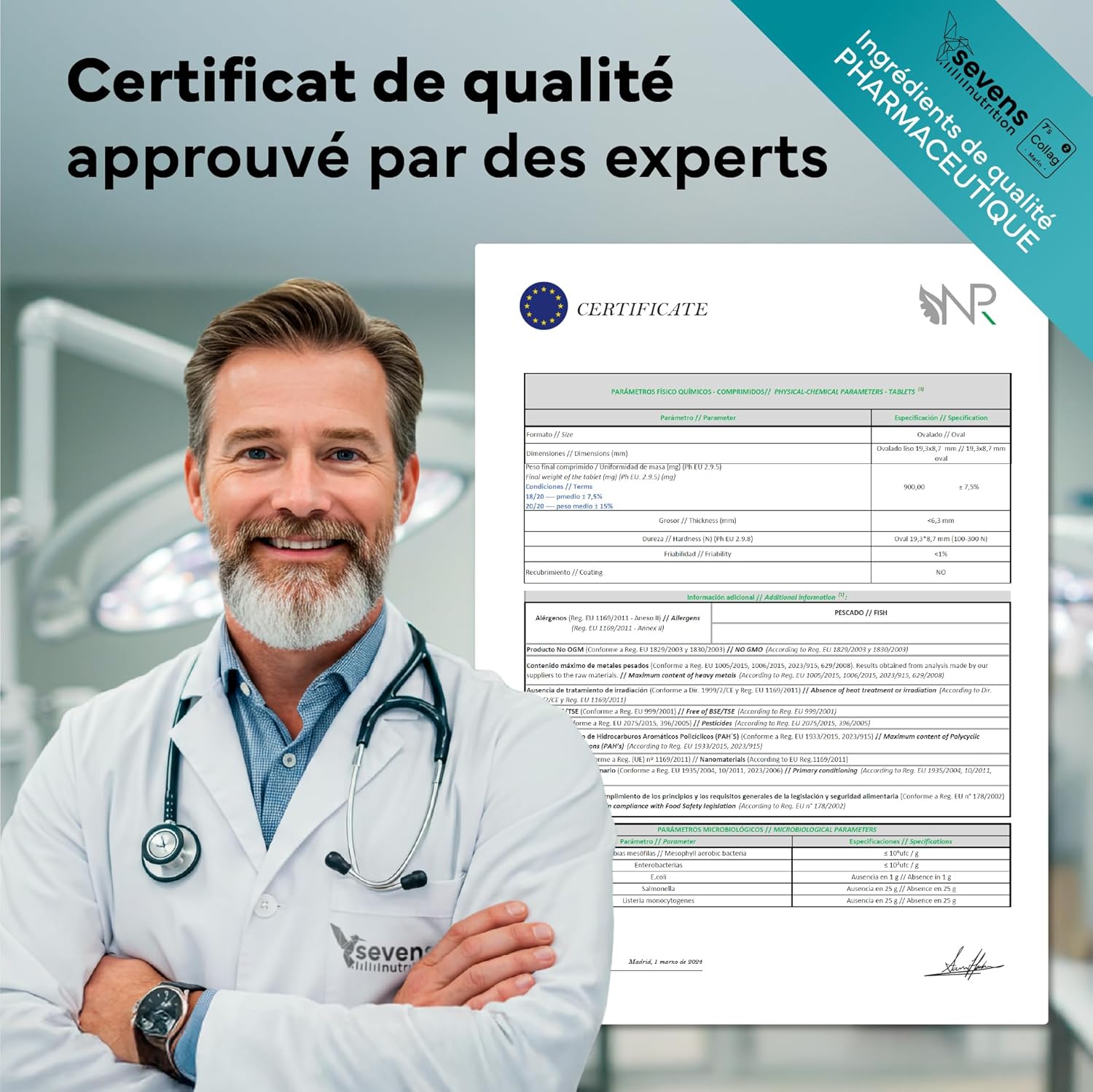 Hydrolyzed Marine Collagen with Magnesium Hyaluronic Acid Coenzyme Q10 - 120 Capsules - Skin Bone Joints - Vitamins A C D3 B12 Zinc - High Absorption - Sevens - Image 9