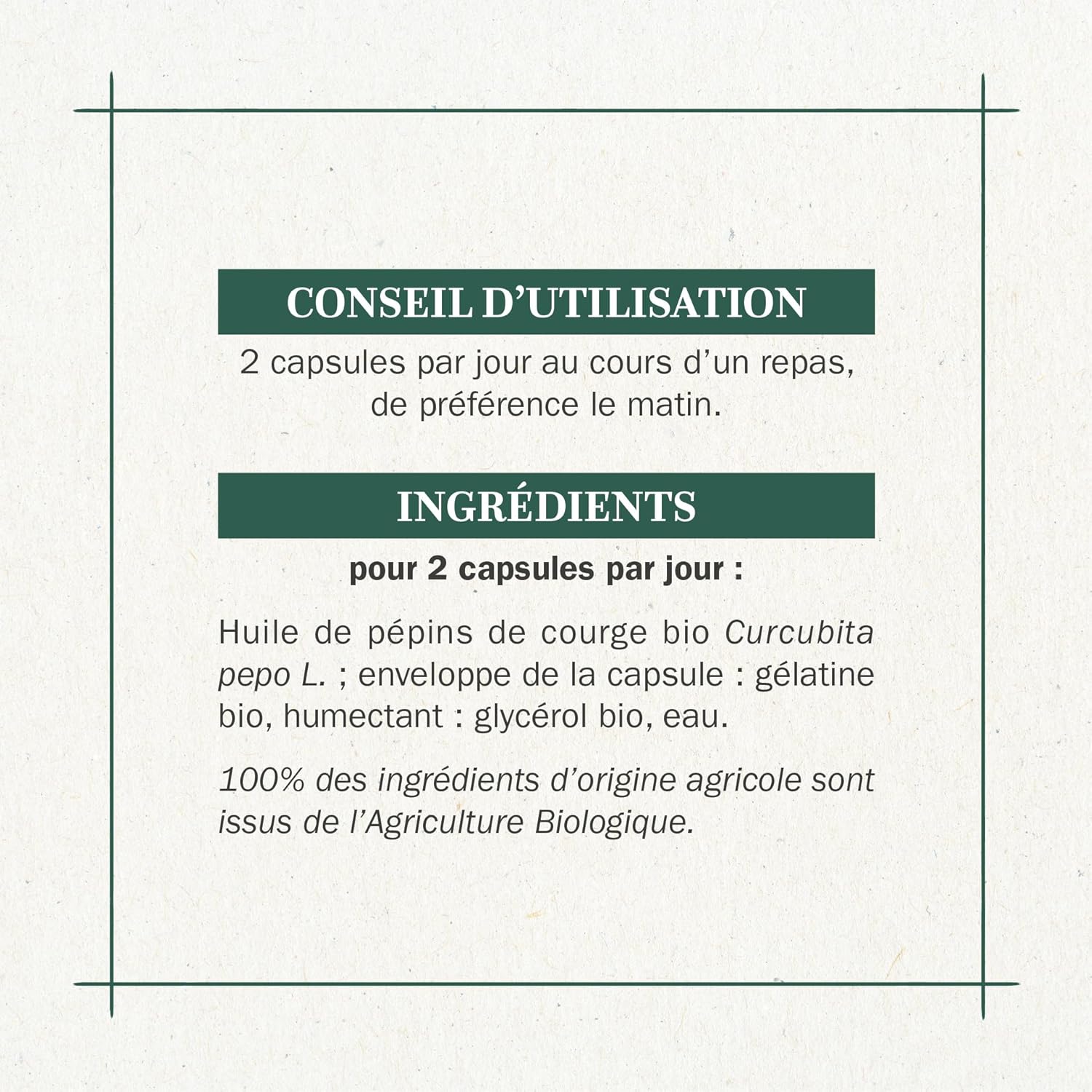 BLANCHE BRESSON - Organic Squash Seed Oil - Men's Urinary Comfort, Flow & Prostate Volume, Decreased Urine Flow - 60 Capsules - 30 Day Treatment - Made in France - Image 7
