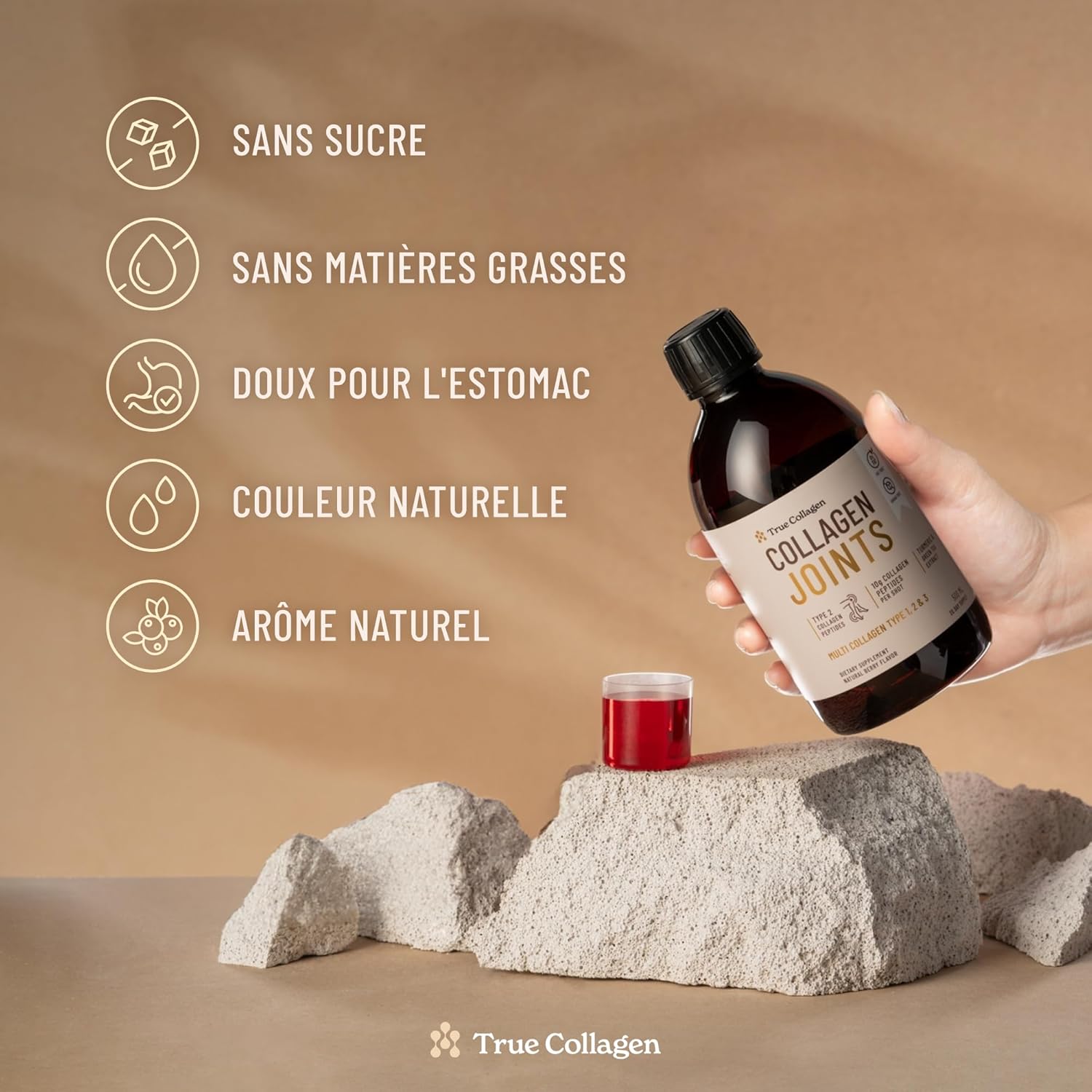 True Collagen Joints | Hydrolyzed Collagen Liquid Supplement 10,000mg - 2 x 500ml 40 Days | Types I II III Glucosamine MSM Turmeric and Chondroitin for Hair Joints A - Image 5