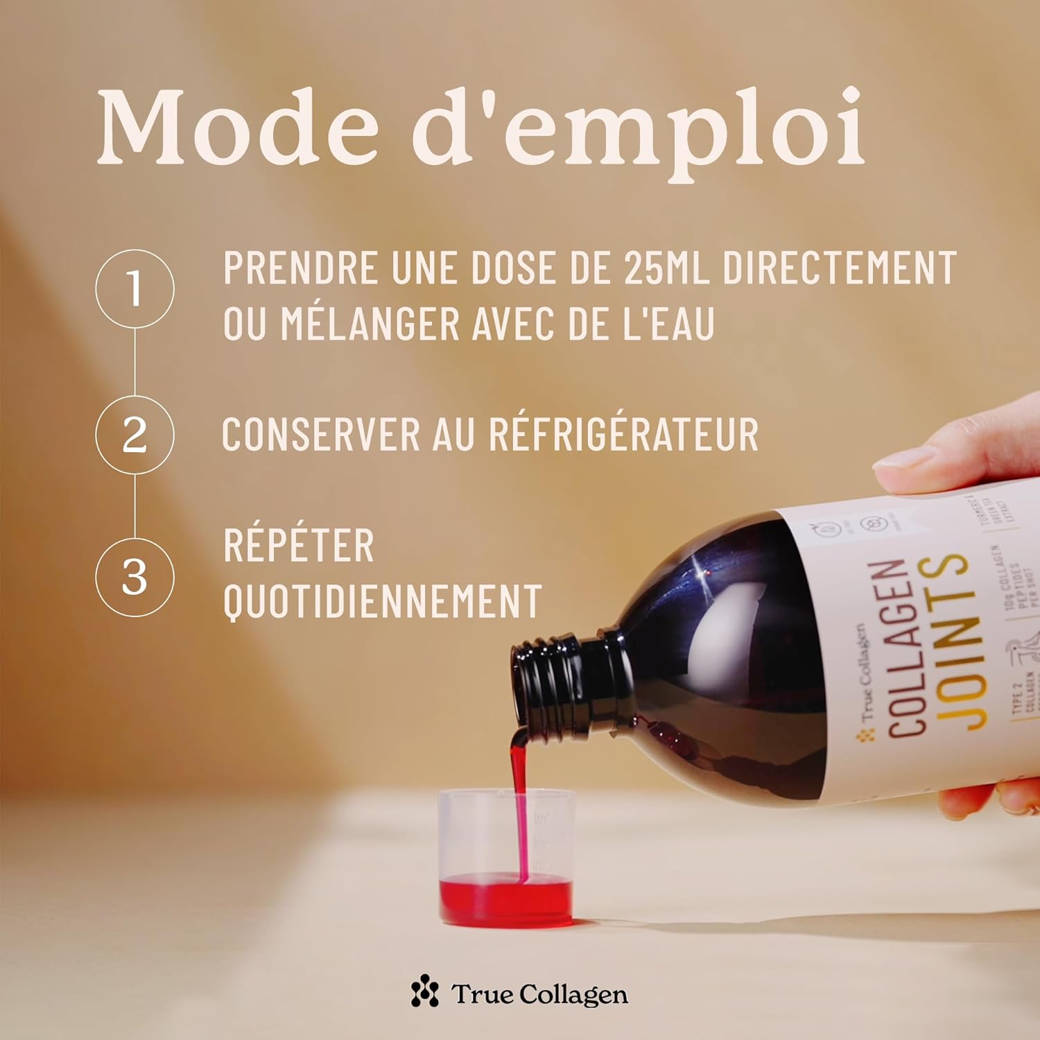 True Collagen Joints | Hydrolyzed Collagen Liquid Supplement 10,000mg - 2 x 500ml 40 Days | Types I II III Glucosamine MSM Turmeric and Chondroitin for Hair Joints A - Image 8