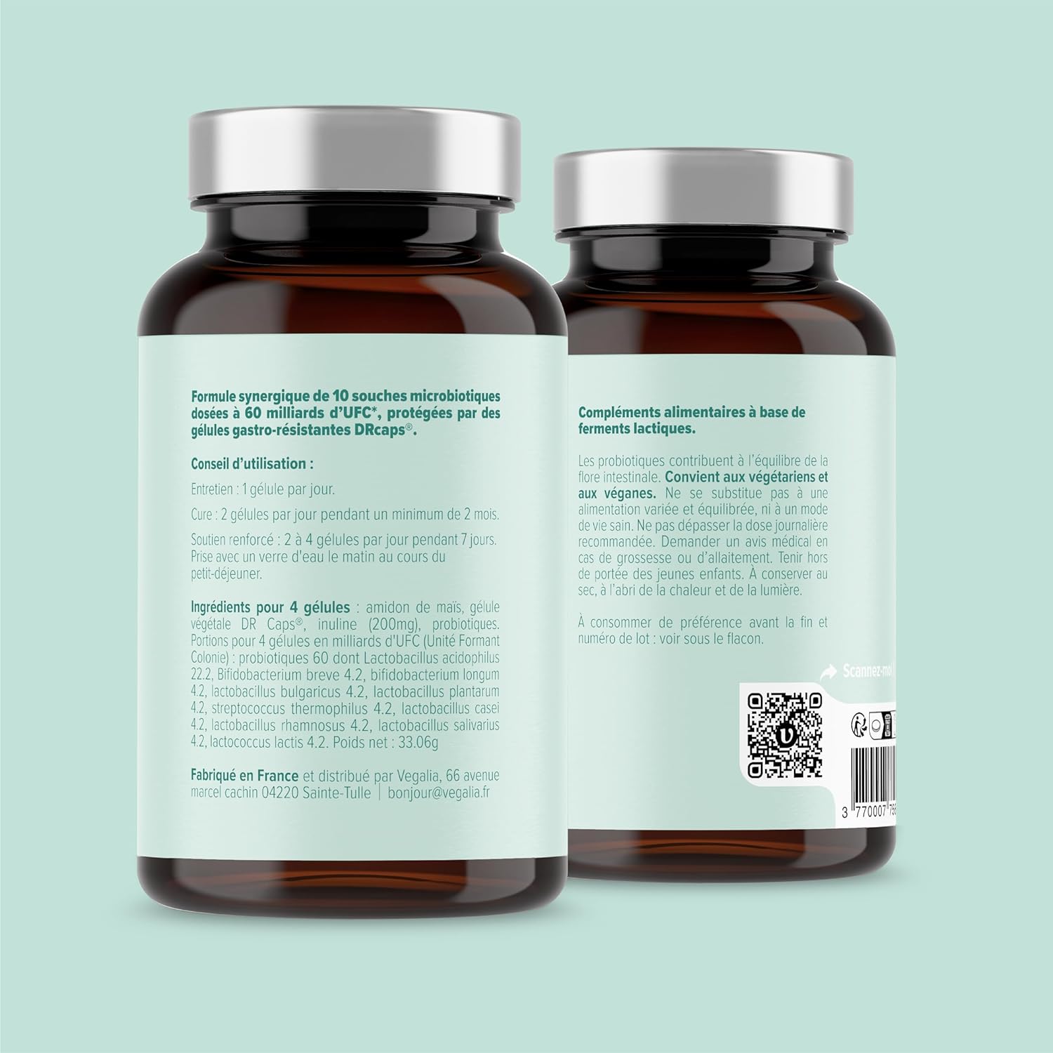 100% French Probiotics – 1st Formula 360 with multiple benefits, 10 vegan bio-active strains and gastro-resistant capsules - Image 8