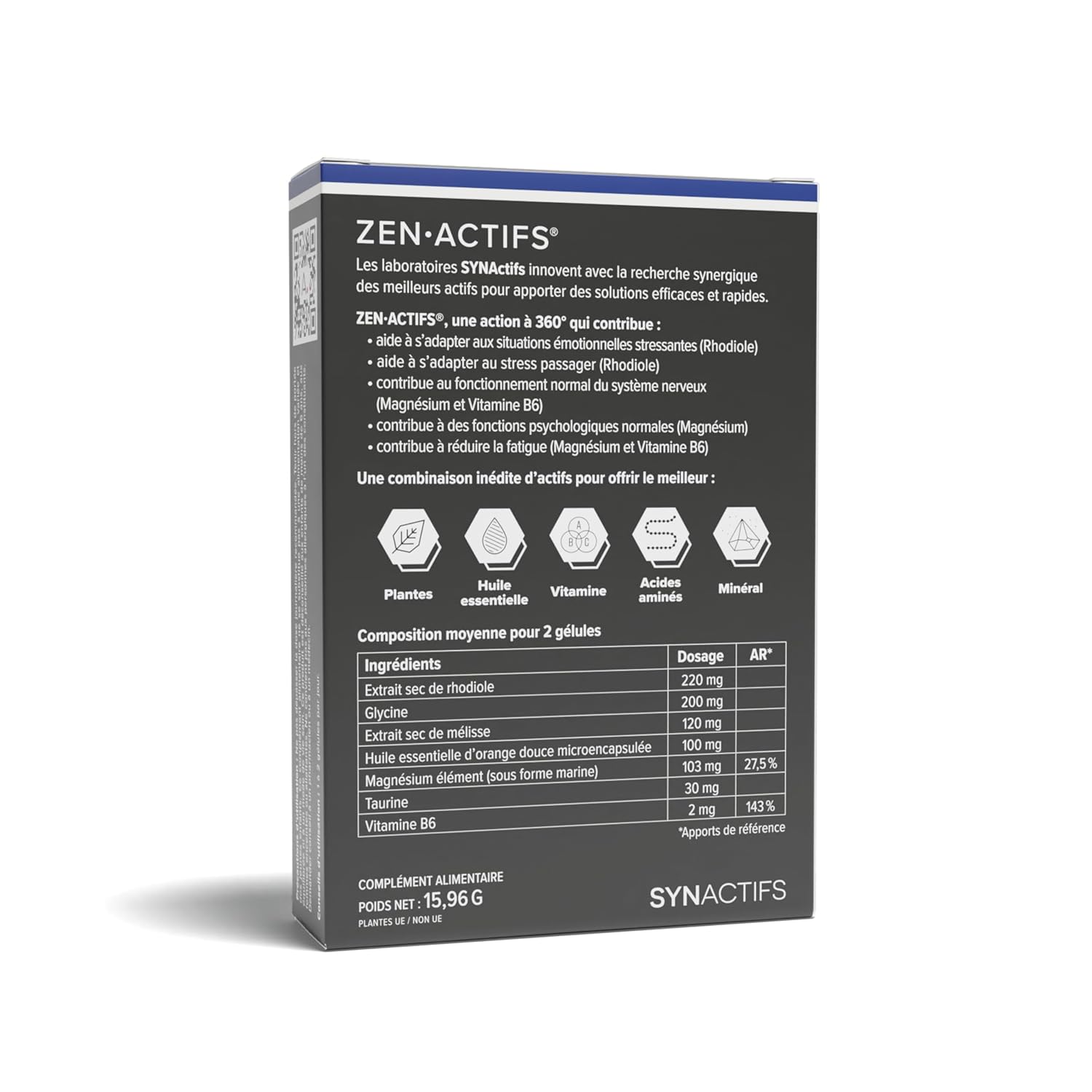 Zenactif Anti-Stress Food Supplement Rhodiola, Magnesium, Melisse, Glycine, Taurine & Vitamin B6 Aragan 30 Capsules - Image 7