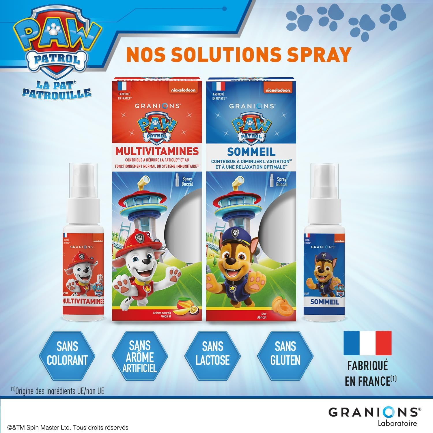 PAT PATROUILLE MULTIVITAMINS SPRAY - Tropical Flavour - Vitamin C and B Vitamins - Immunity, Fatigue - No Coloring, No Artificial Flavours, No Lactose - Made in France - Image 7