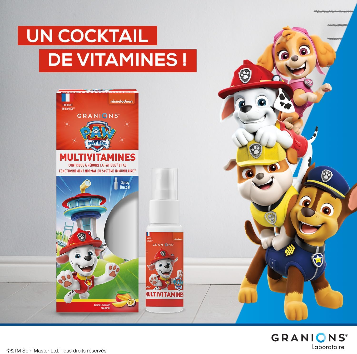 PAT PATROUILLE MULTIVITAMINS SPRAY - Tropical Flavour - Vitamin C and B Vitamins - Immunity, Fatigue - No Coloring, No Artificial Flavours, No Lactose - Made in France - Image 8