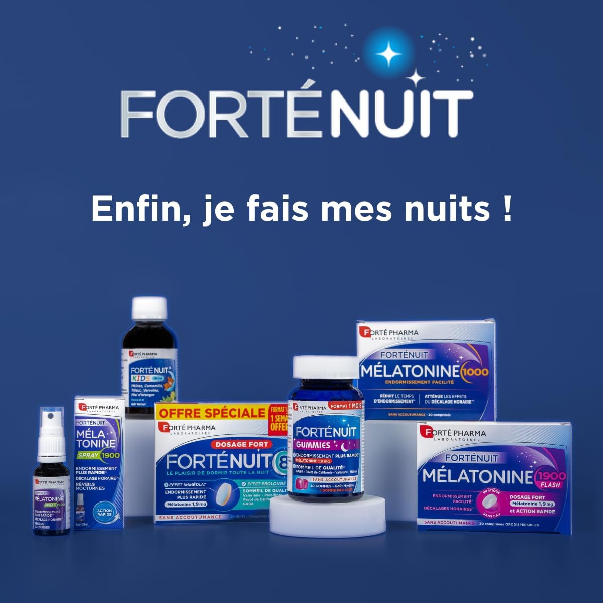 Forté Pharma - FortéNuit 8h - Food Supplement with Melatonin and Plants - Quality Sleep - 15 Two-Layer Tablets - Image 9