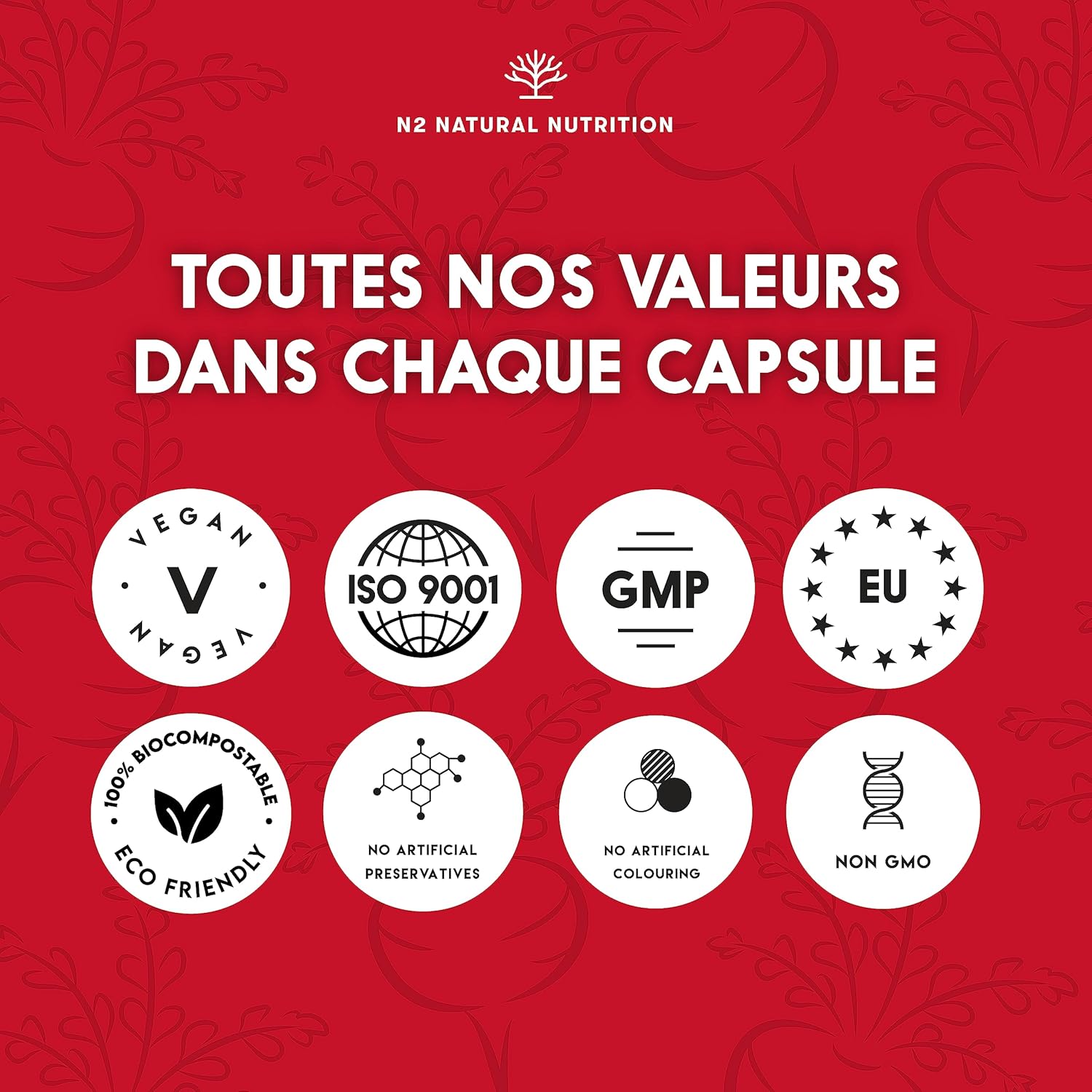 Maca Complex with Ginseng, Arginine, Vitamins, Zinc. Hormone Regulator, Anti-stress, Energy. 120 Capsules 60 Days. Increases Endurance and Energy. 100% Natural. CE. N2 Natural Nutrition - Image 5