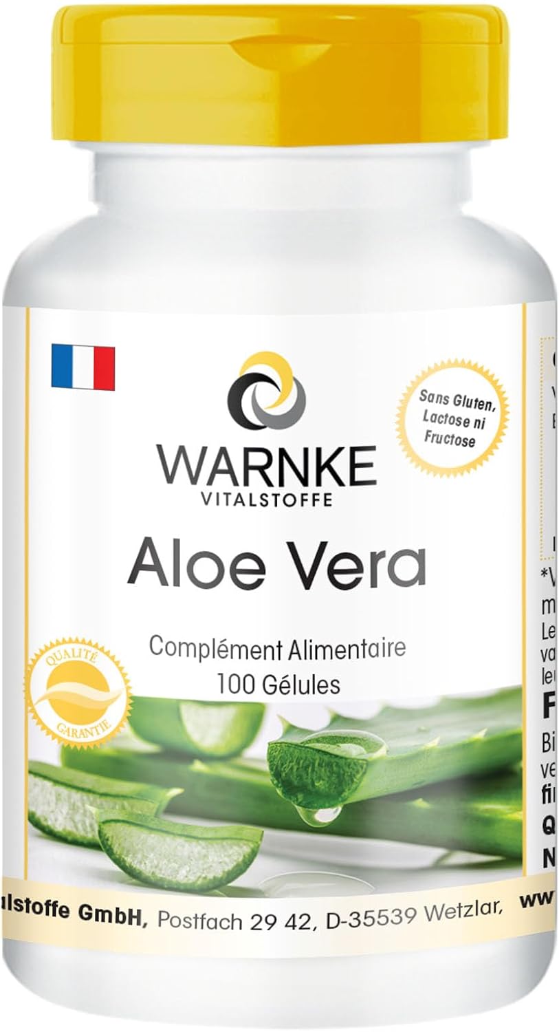 Aloe vera capsules - vegan & highly dosed - aloe vera extract 200:1 - corresponds to 4000mg aloe vera - 100 capsules | Warnke Vitalstoffe - Quality from German pharmacies - Image 2