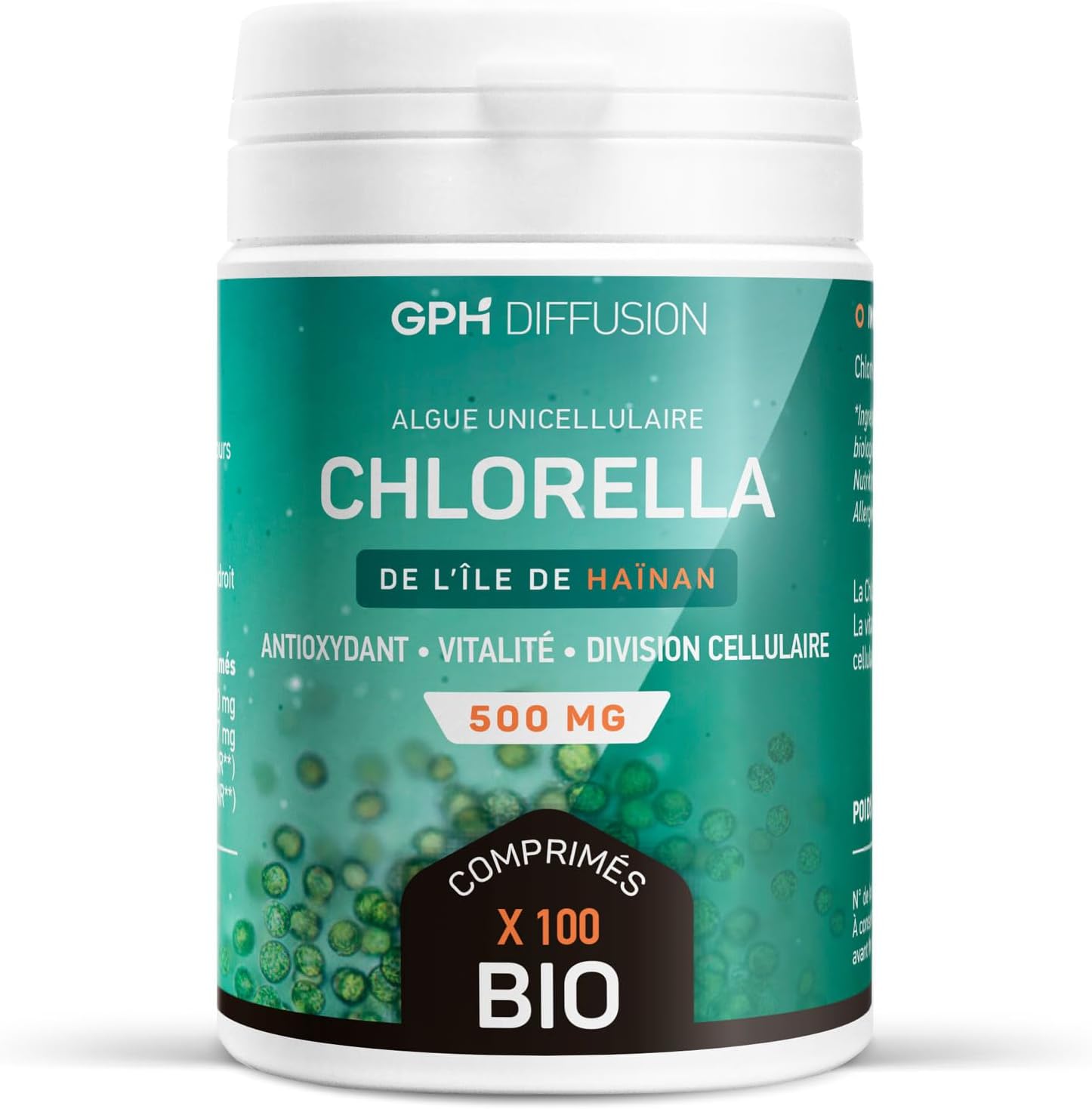 Chlorella Bio - 500 mg - 100 tablets - Image 2