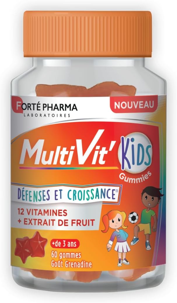 Forté Pharma - MultiVit'Kids Gummies - Multivitamins, Vitamin gummies for children from 3 years - Child immunity - Vitamin C, Vitamin D, Vitamin B12-60 gums, 1/day - Image 2