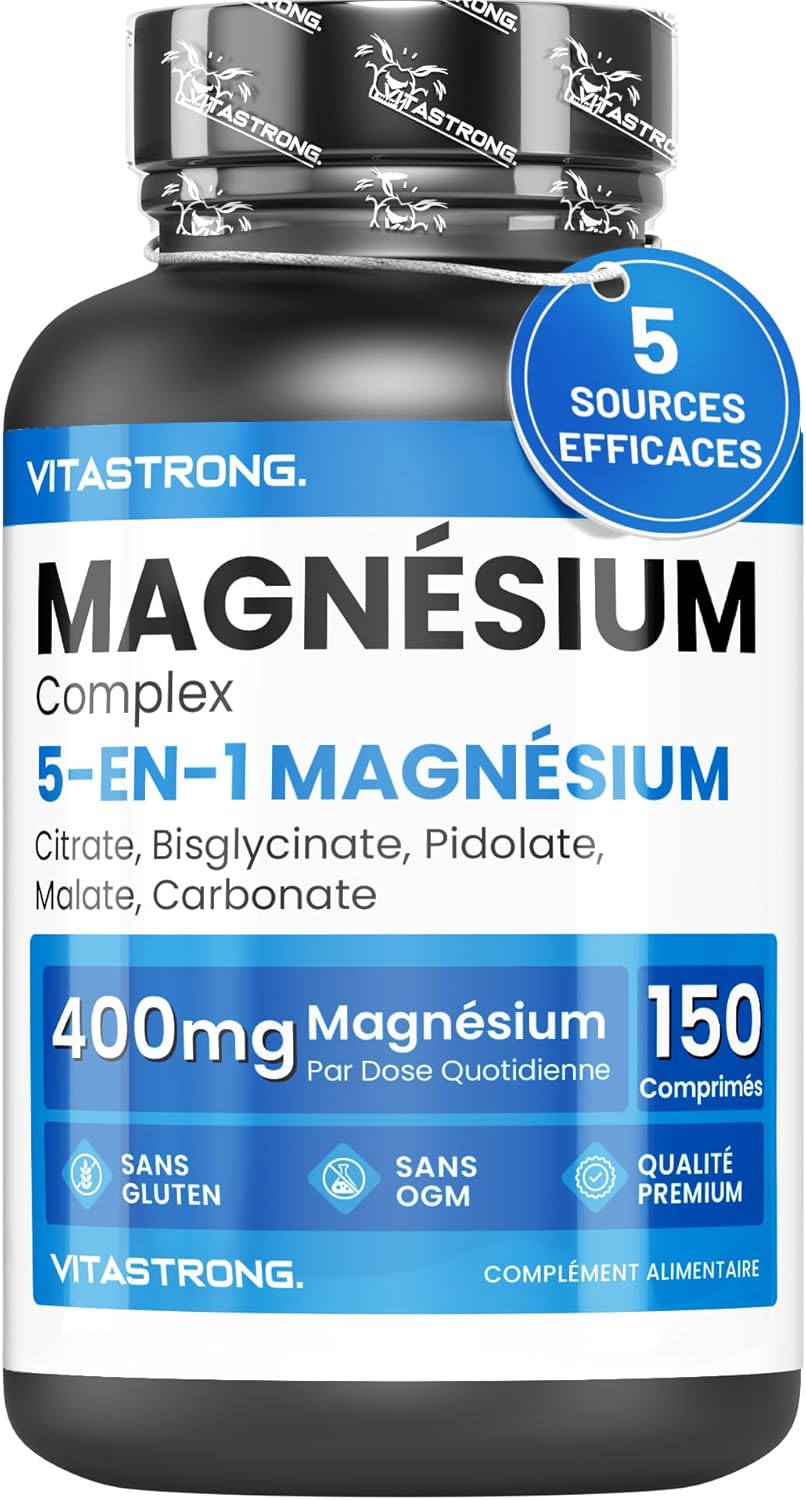 Magnesium Complex 400mg - 5 in 1 Magnesium Bisglycinate + Magnesium Citrate + Magnesium Pidolate + Malate and Carbonate - Image 2