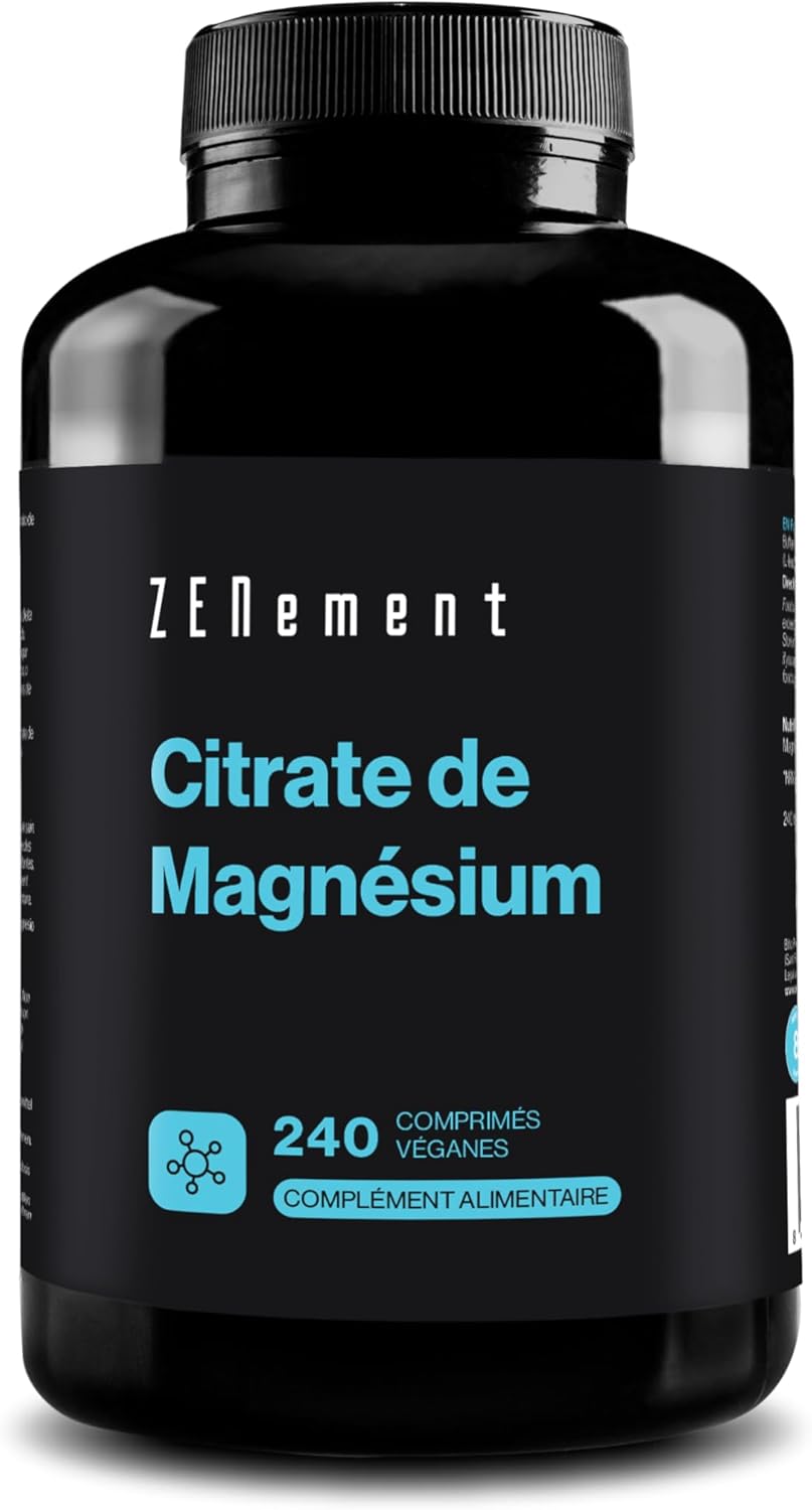Magnesium, High dosed: 360 mg of elemental magnesium, in the form of Magnesium Citrate | 240 Tablets | Sleep, Stress, Fatigue | Maximum Absorption & Easy Assimilation | Zenement - Image 2