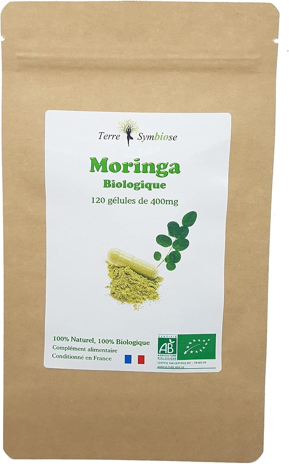 Moringa Organic - 120 capsules of 400mg - Energy - Image 2