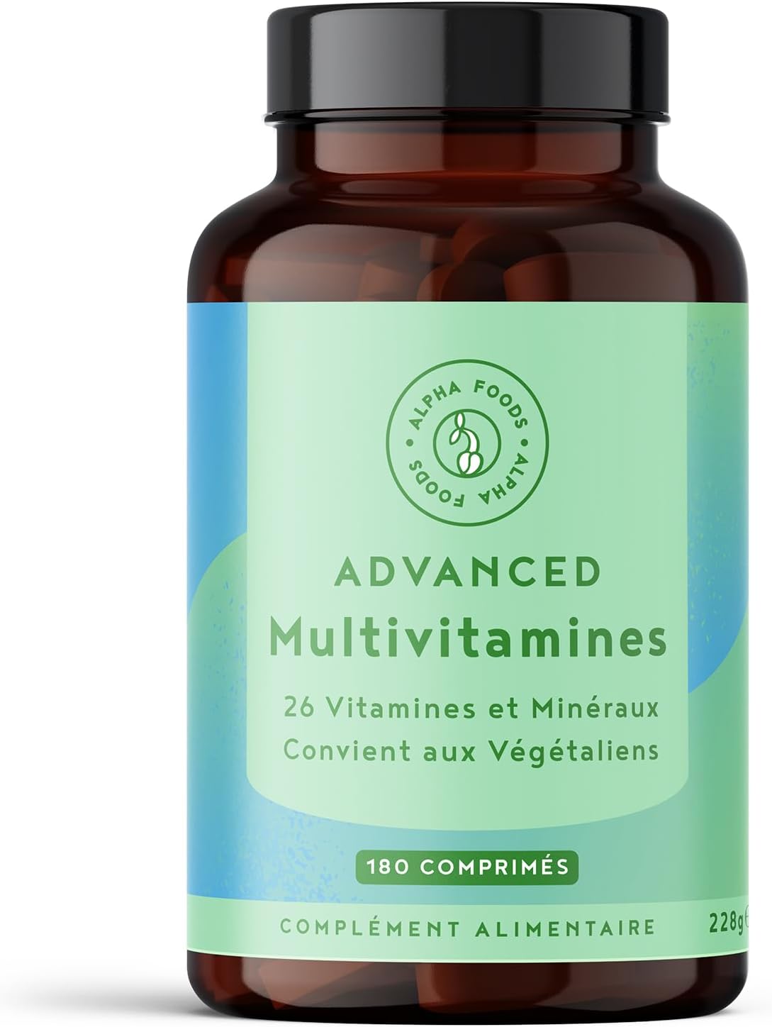 Multivitamins and Minerals - 180 Vegan Tablets - 26 Vitamins & Minerals with Vitamin A B C D E K Calcium Magnesium Zinc Iron Iodine - Immunity, Fatigue and Skin - for Women and Men - Alpha Foods - Image 2