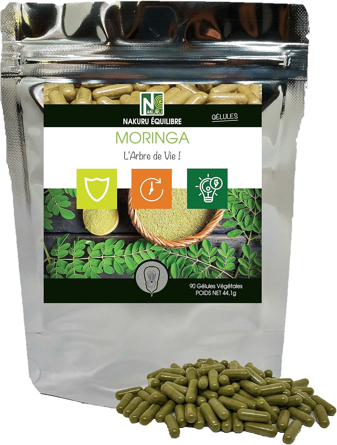 NAKURU | Moringa | Balance Range | Made in France / "The Tree of Life!" | (90 Vegetable Capsules of 490 mg/Net Weight: 44 g) - Image 2