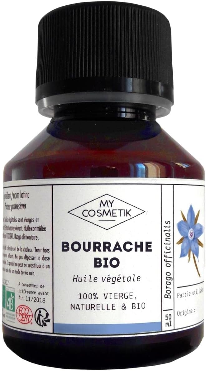 Organic AB Borage Vegetable Oil – 100% Pure and Natural – MY COSMETIK – 500 ml - Image 2