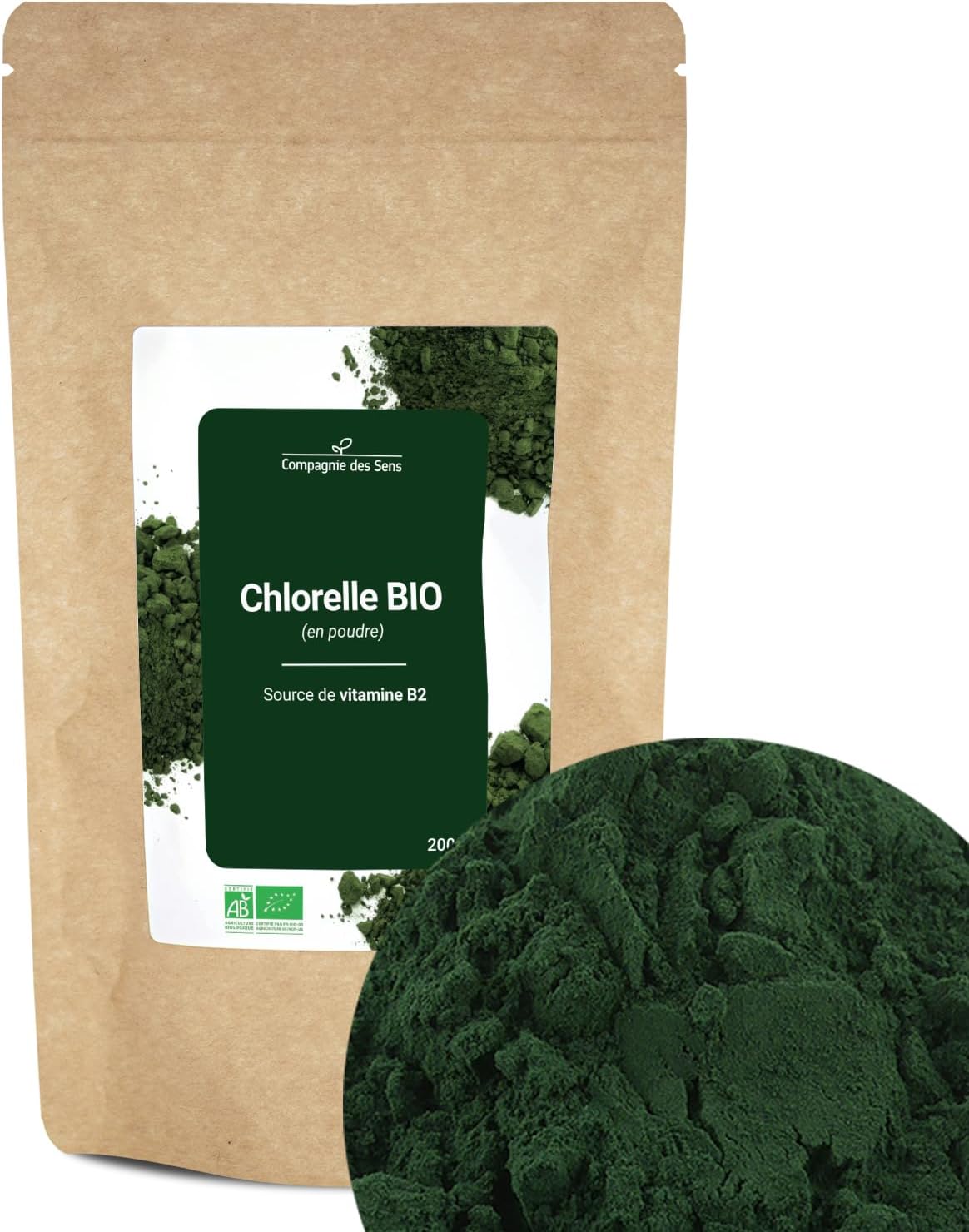 Organic Chlorella Powder - Bulk Superfoods - La Compagnie des Sens - 200g - Image 2