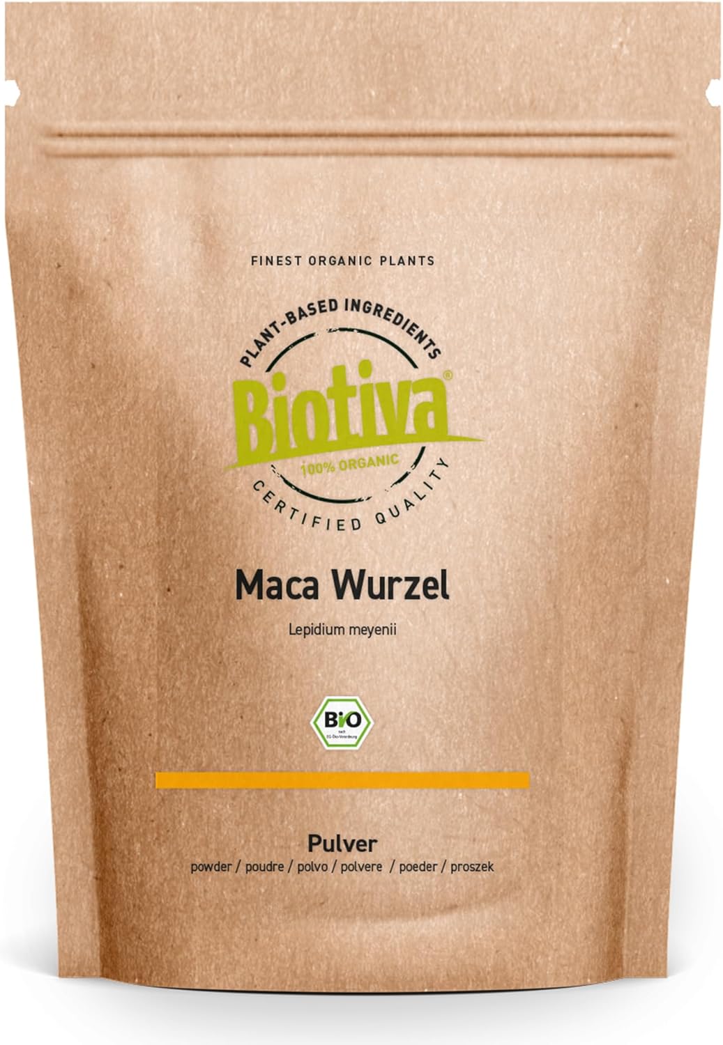 Organic Maca Powder 100 g – No Additives – Premium Organic Quality – Packaged and Certified in Germany – Vegan- Biotiva - Image 2