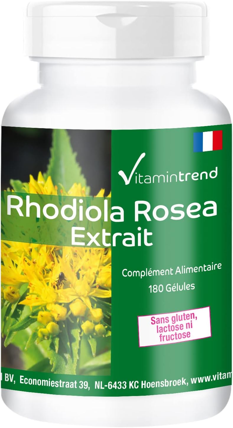 Rhodiola Rosea Extract Powder 500mg - Vegan - 180 Capsules - Pink Stonecrop | Vitamintrend® - Image 2