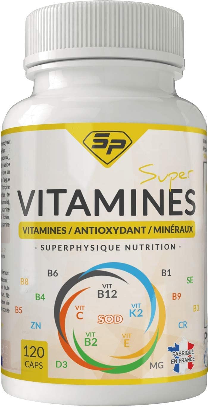 SUPER VITAMINS • 19 ESSENTIAL MICRONUTRIMENTS • BIO-AVAILABLE FORMS • For men and women • MADE IN FRANCE • For 2 MONTHS • SuperPhysique Nutrition - Image 2