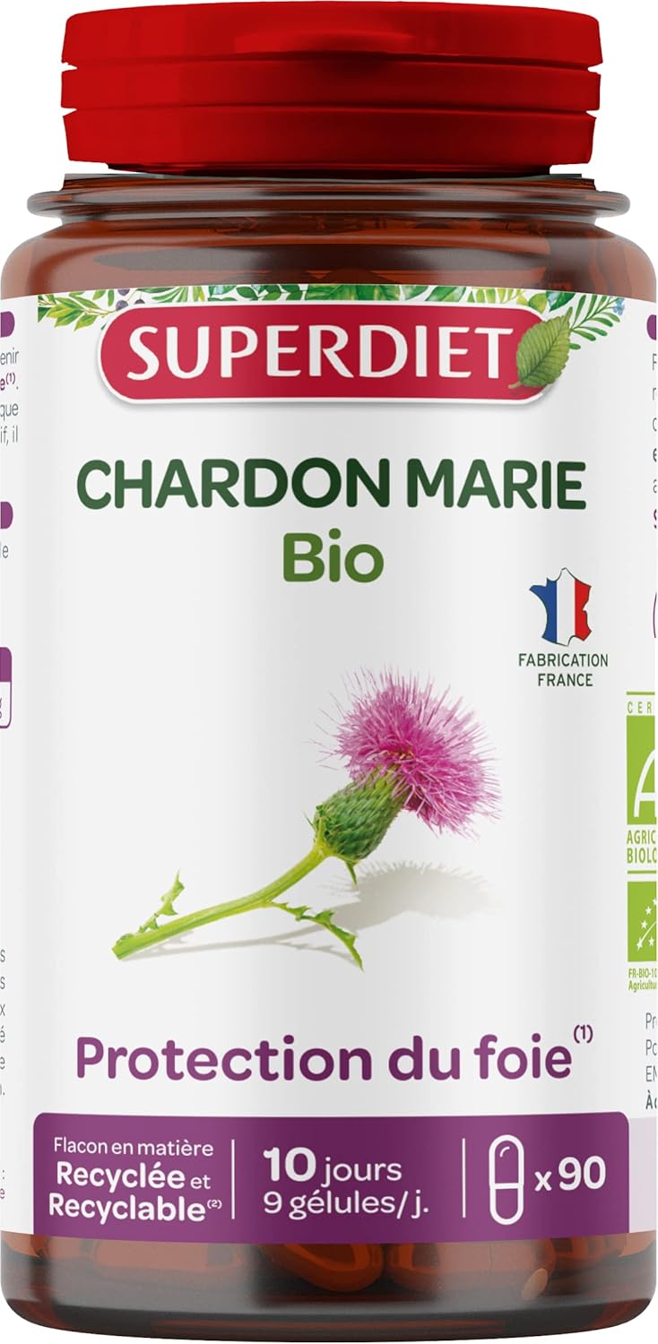 SUPERDIET – CHARDON MARIE ORGANIC - Liver protection – Herbal medicine – Made in France – 90 capsules - Image 2