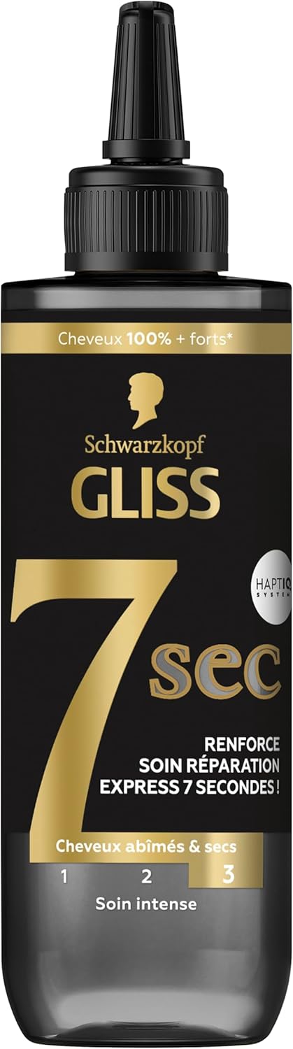 Schwarzkopf - Gliss – Express Repair Treatment 7 Seconds – Ultimate Repair – Dry and Damaged Hair – Shine and Resistance – Liquid Keratin and Black Pearl Serum – 200 ml - Image 2