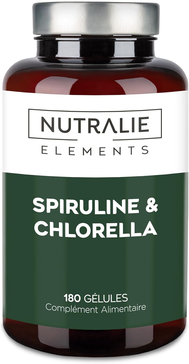 Spirulina and Chlorella 1800mg - Energy - Organic and Vegan - 180 Algae Capsules Spirulina and Chlorella - Vegan - 180 Capsules Nutralie - Image 2