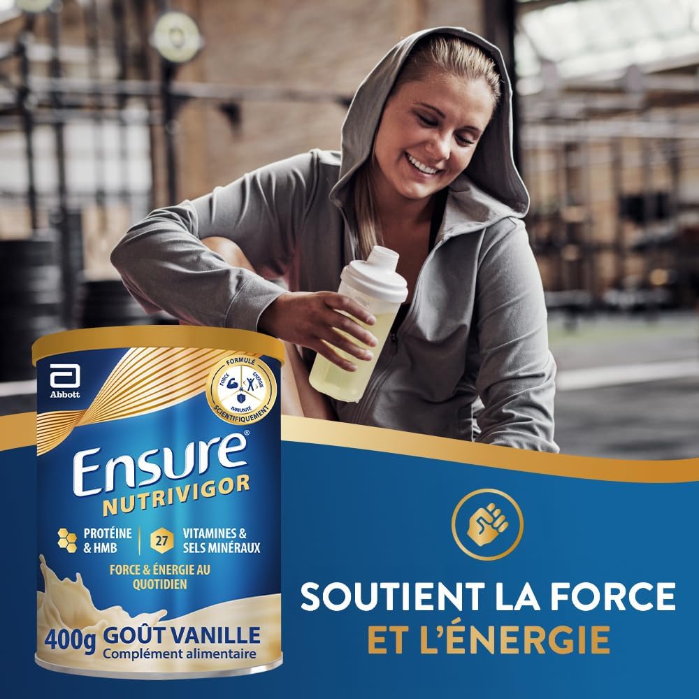 Ensure Nutrivigor 400g Vanilla - Food Supplement for Adults; High Quality Protein, HMB, 27 Multivitamins and Minerals (Including Vitamin C, Vitamin D, Magnesium and Zinc) - Image 5