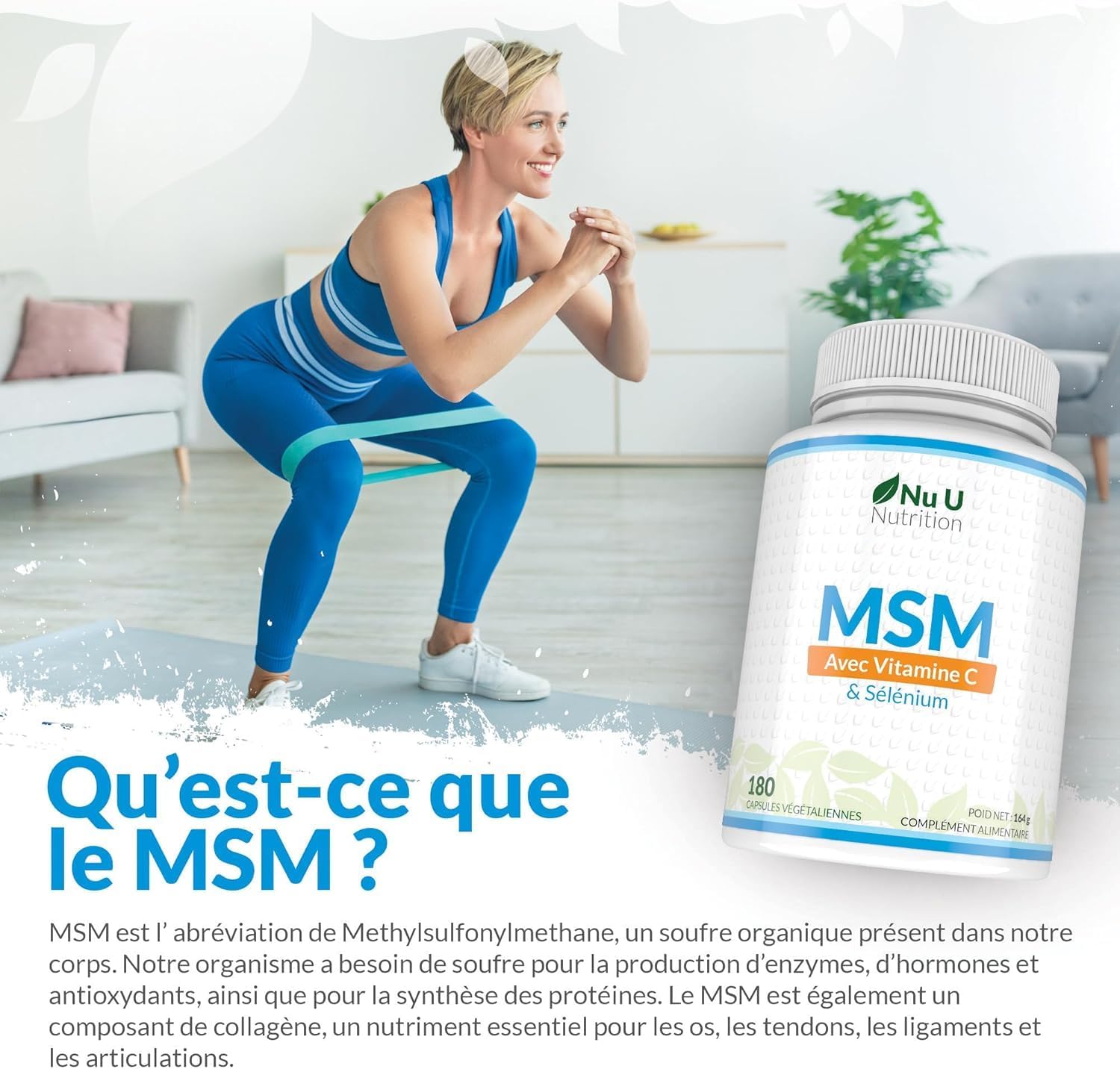 MSM 1200mg - 180 Capsules - 3 Month Supply - Methylsulfonilmethane with Vitamin C and Selenium Added - MSM High Potency - Image 9