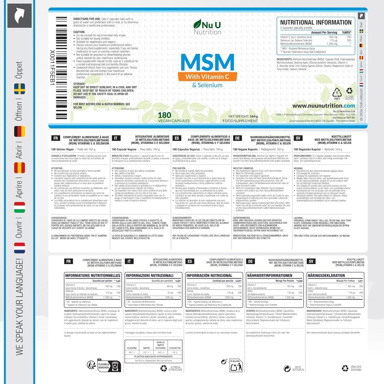 MSM 1200mg - 180 Capsules - 3 Month Supply - Methylsulfonilmethane with Vitamin C and Selenium Added - MSM High Potency - Image 11