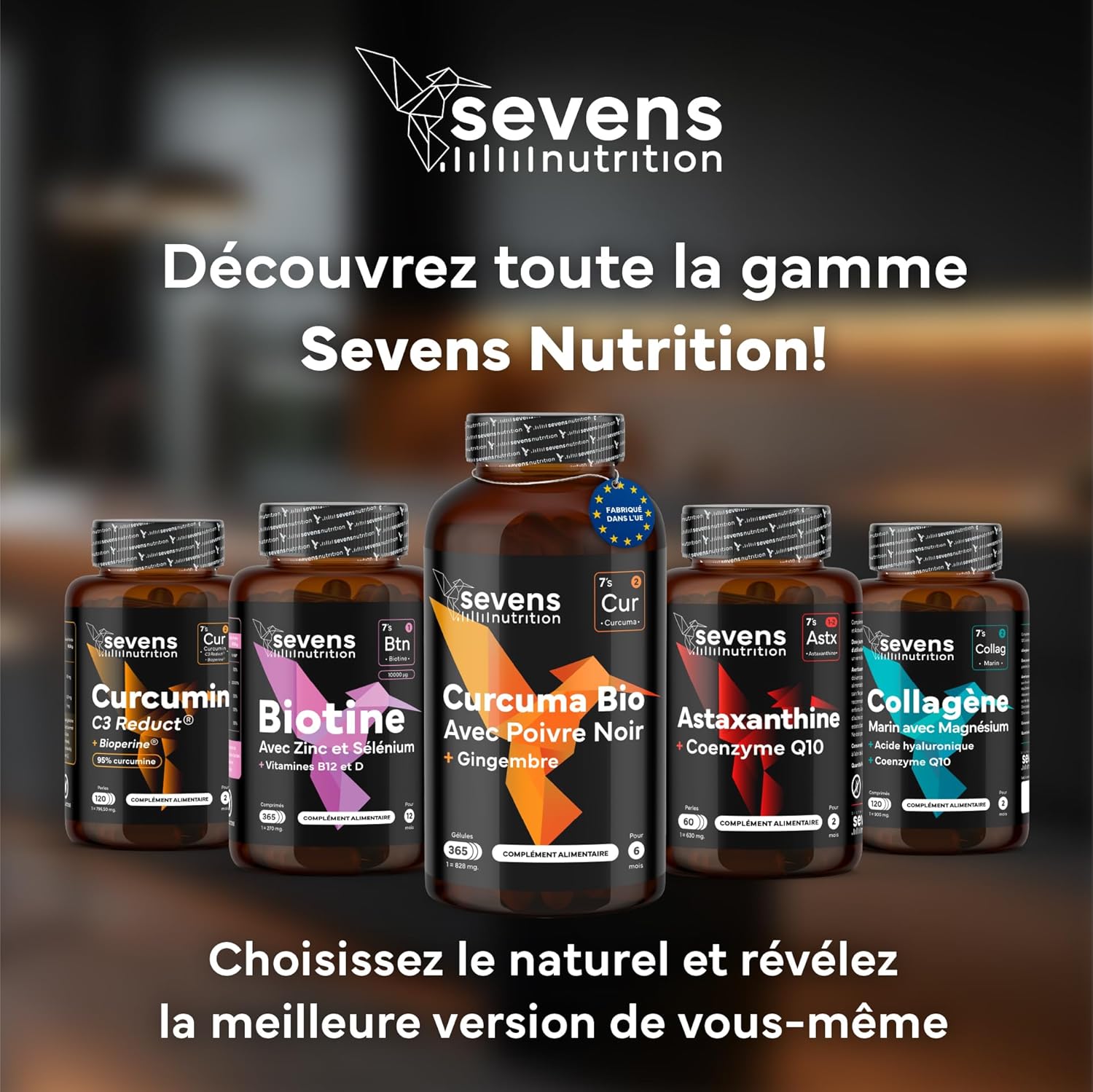 Biotin 10000mcg Hair Skin Nails - Supplement with Zinc Selenium Vitamins B12 D - 365 Tablets - Gluten Free Lactose - Sevens - Image 10