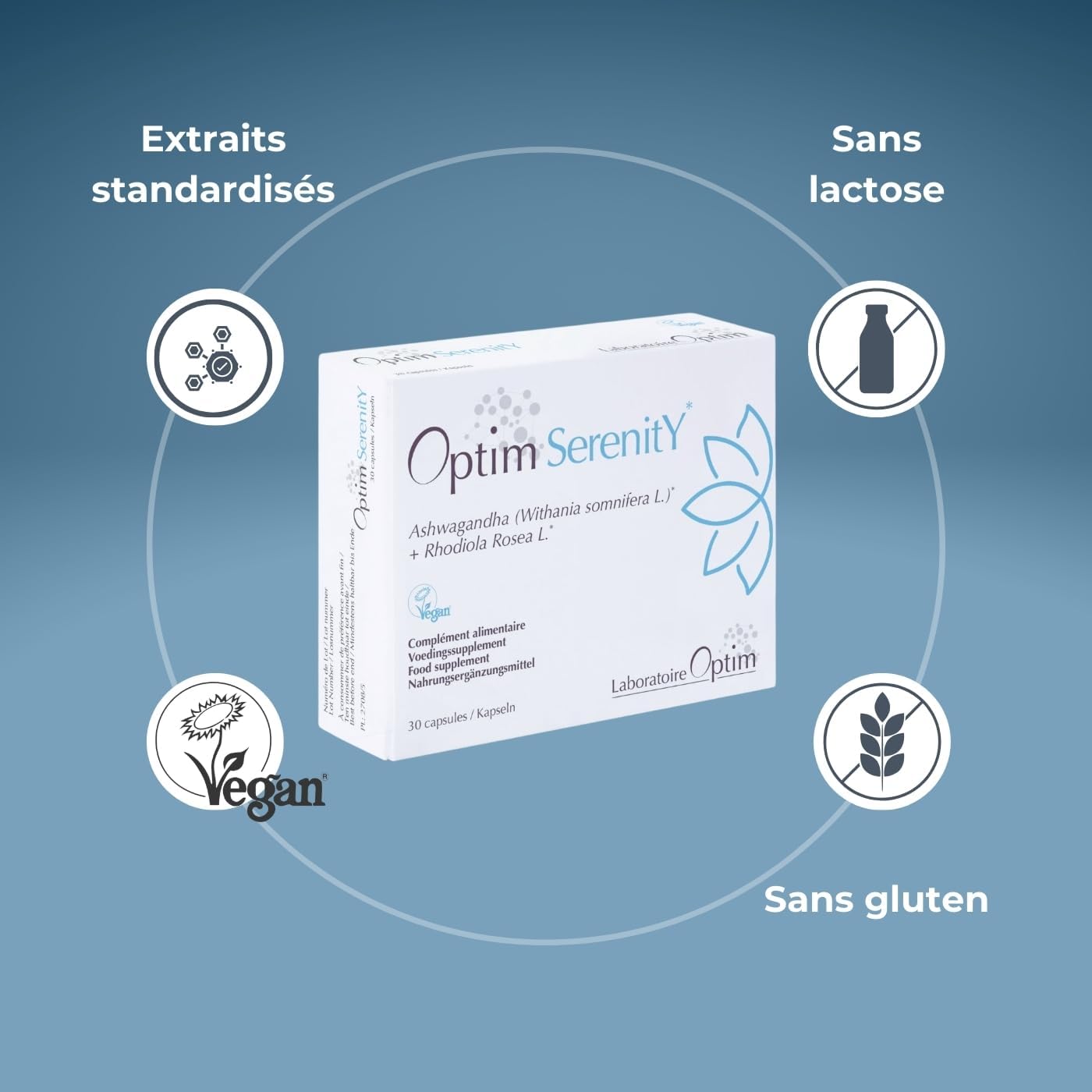 Ashwagandha & Rhodiola – Ashwagandha Supplement for Natural Stress, Serenity & Emotional Balance, Restful Sleep – 30 Vegan Capsules (1 Month Cure) Optim Serenity - Image 6